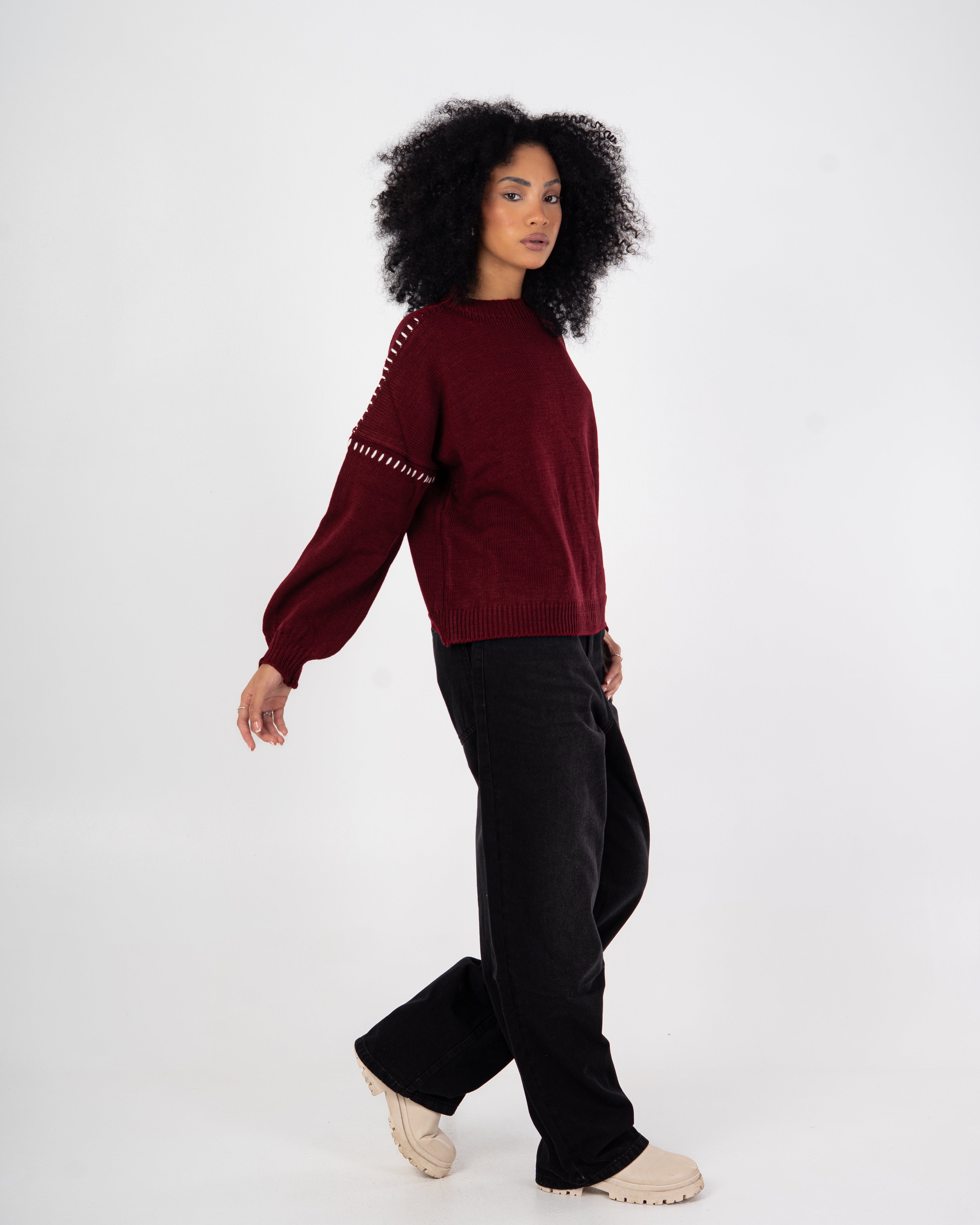 Knitwear Pullover – Embroidered (Shoulders-Sleeves)