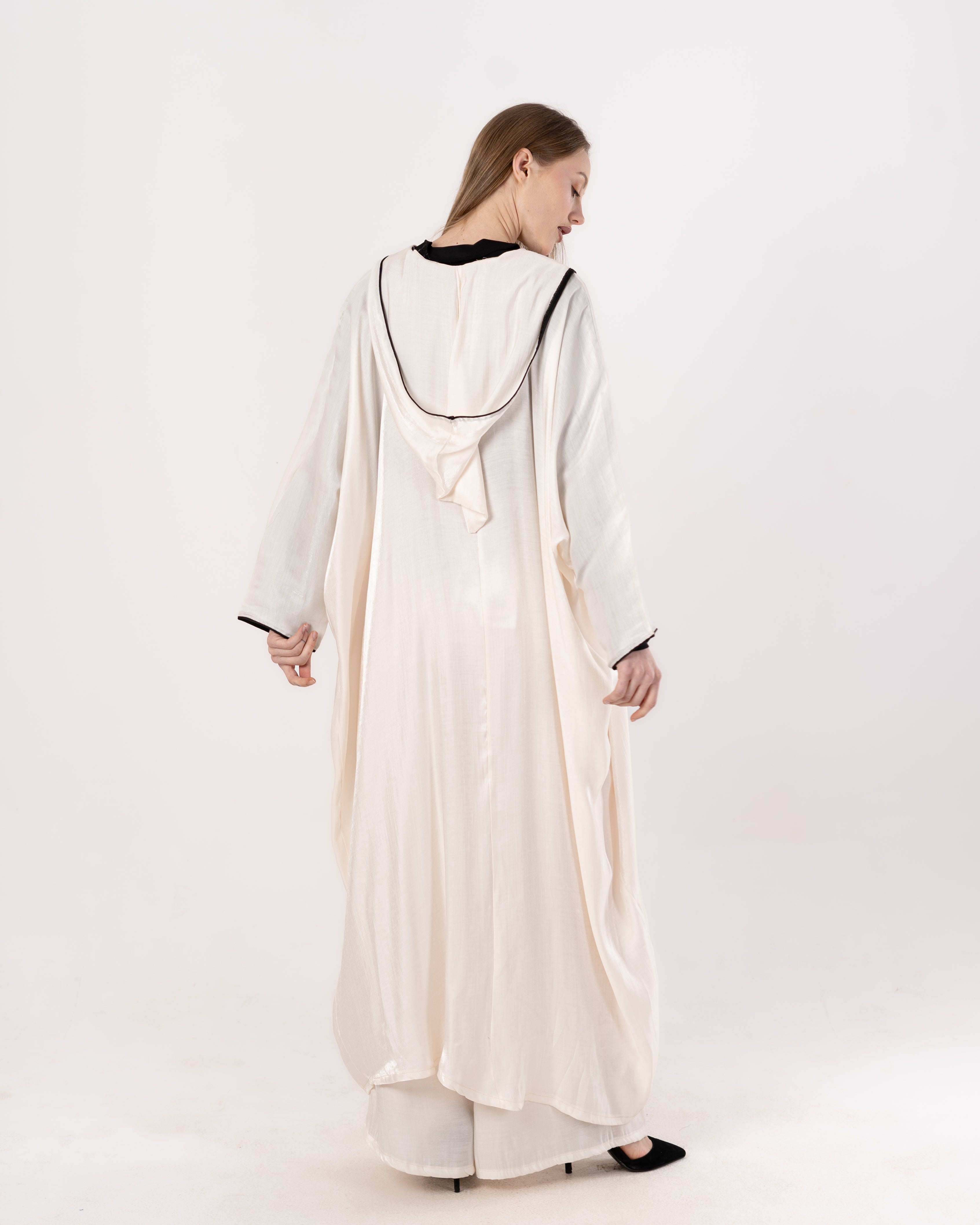 Satin Caftan - Plain (Hooded)