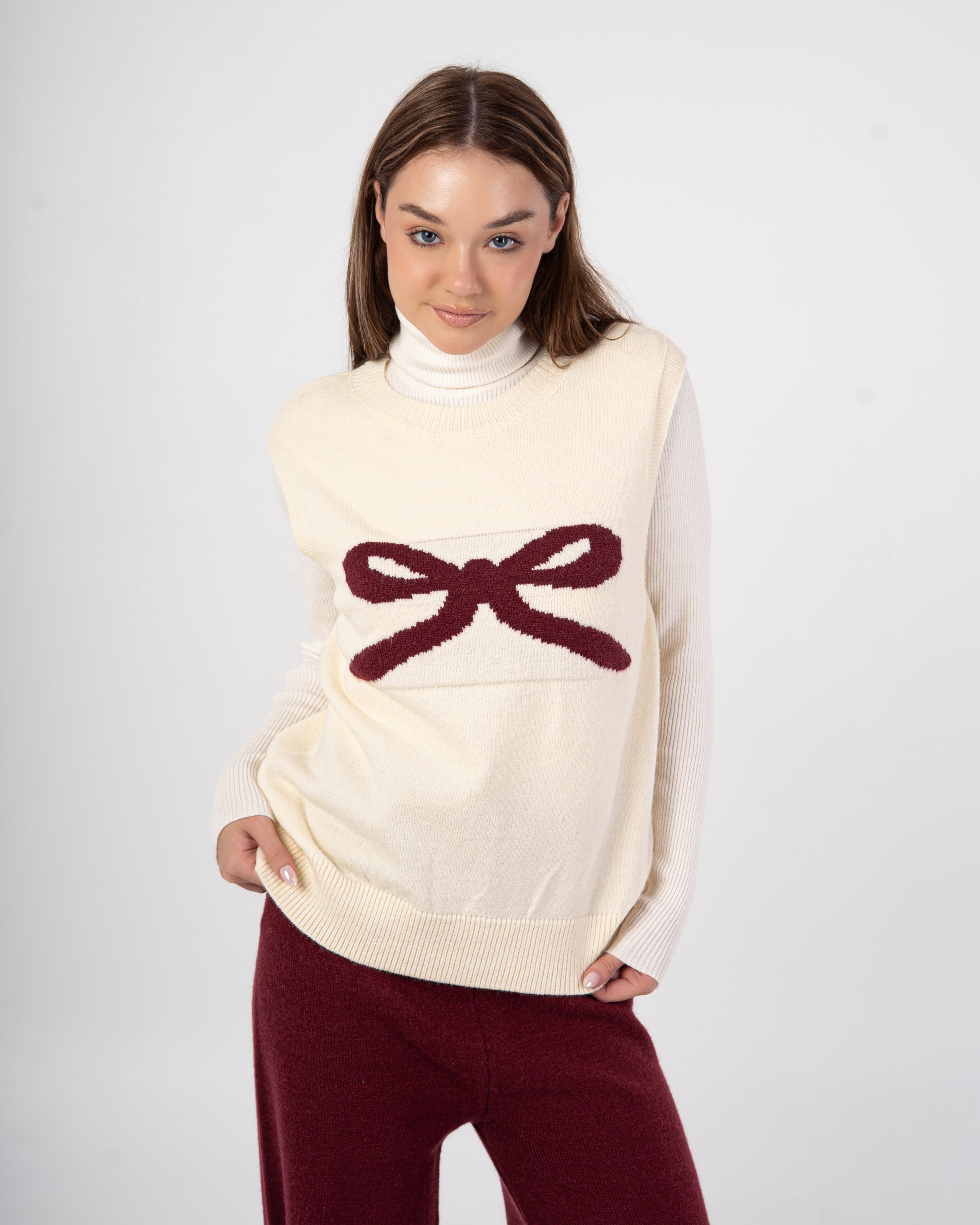 سترة محبوكة – فيونكة صدر