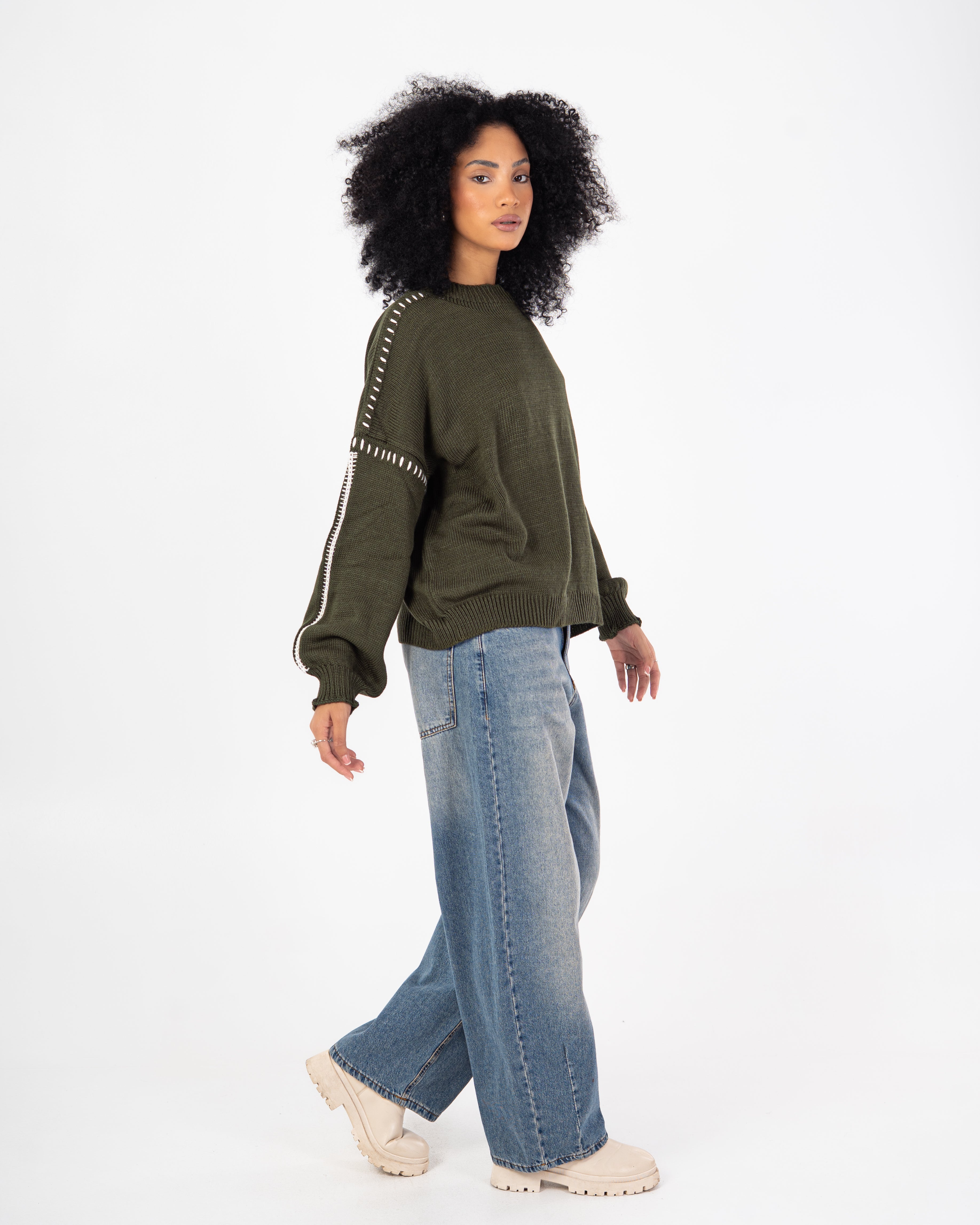 Knitwear Pullover – Embroidered (Shoulders-Sleeves)