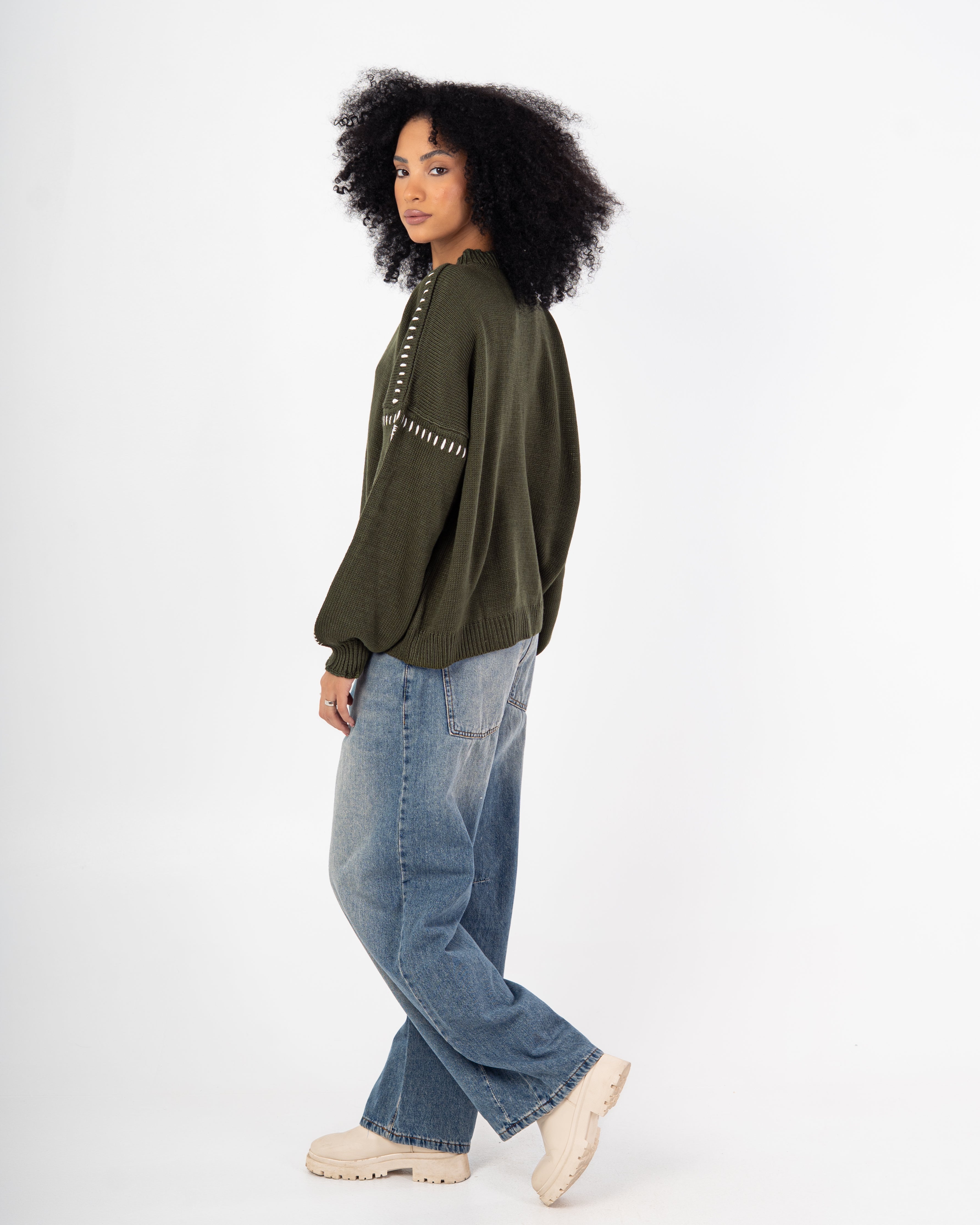 Knitwear Pullover – Embroidered (Shoulders-Sleeves)