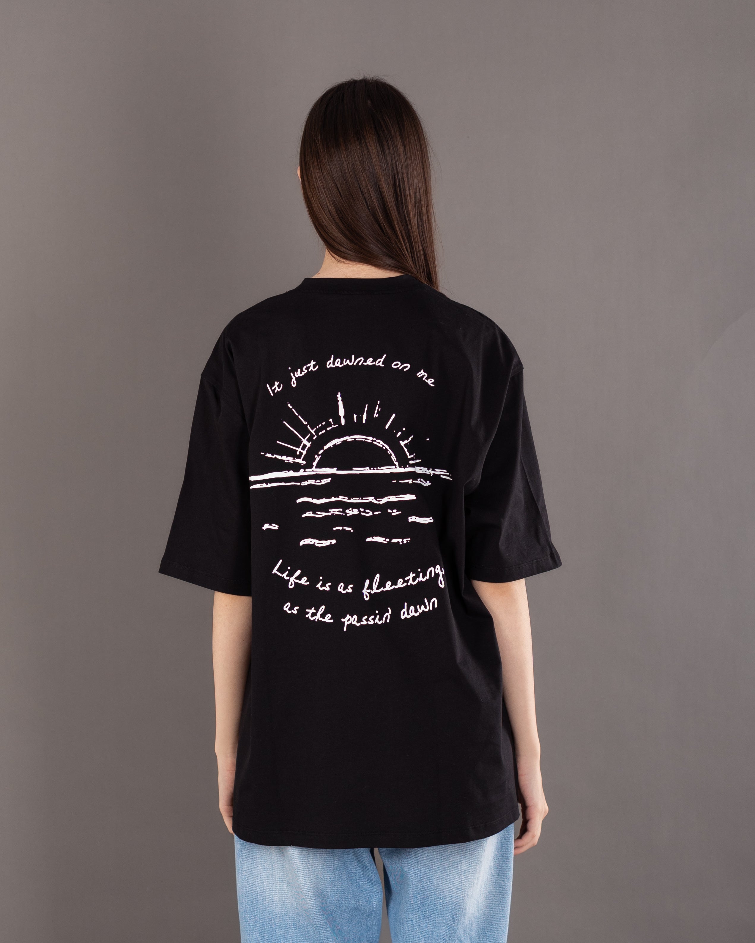 Sun Back Print T-Shirt