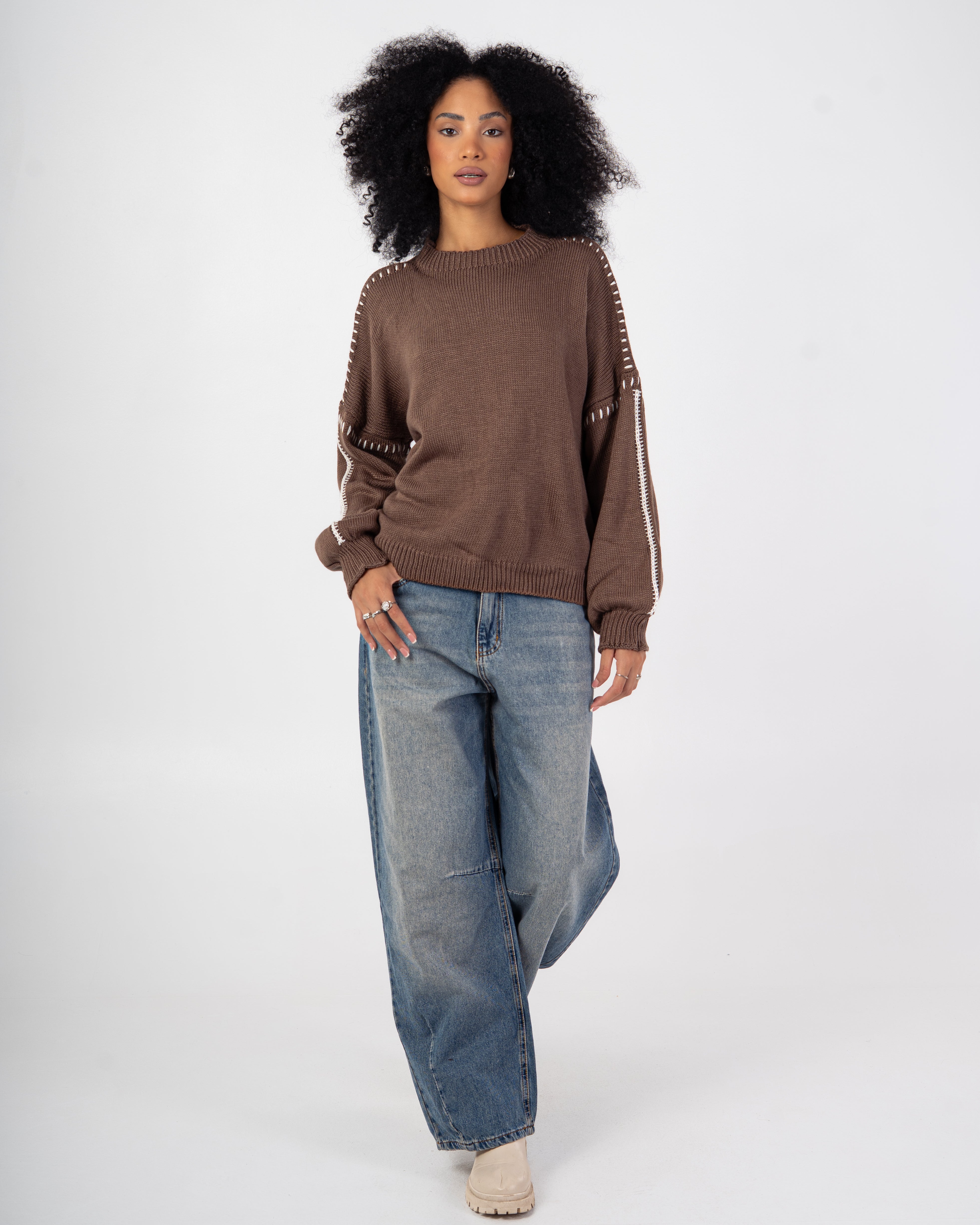 Knitwear Pullover – Embroidered (Shoulders-Sleeves)