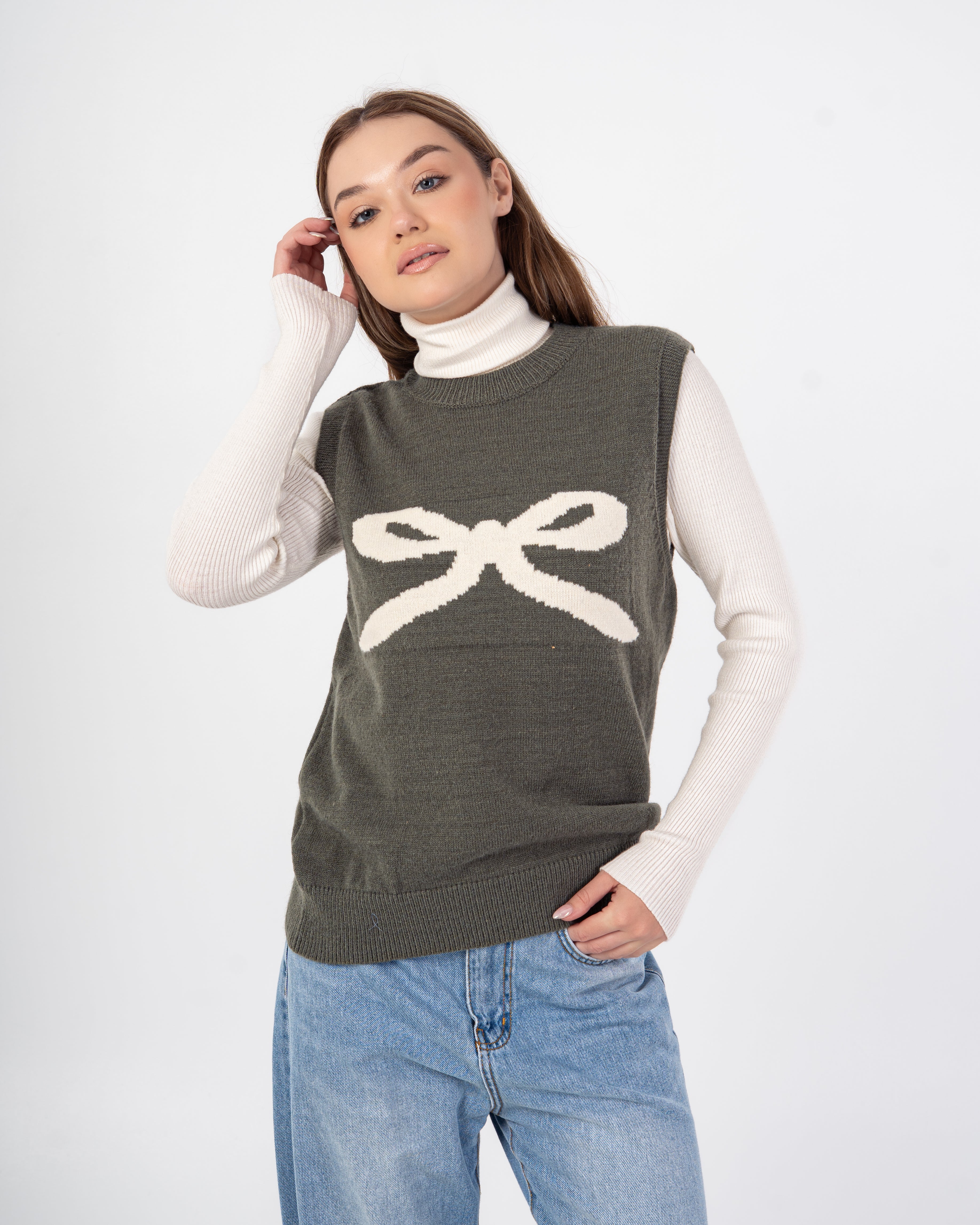 Knitwear Vest – Chest Bow