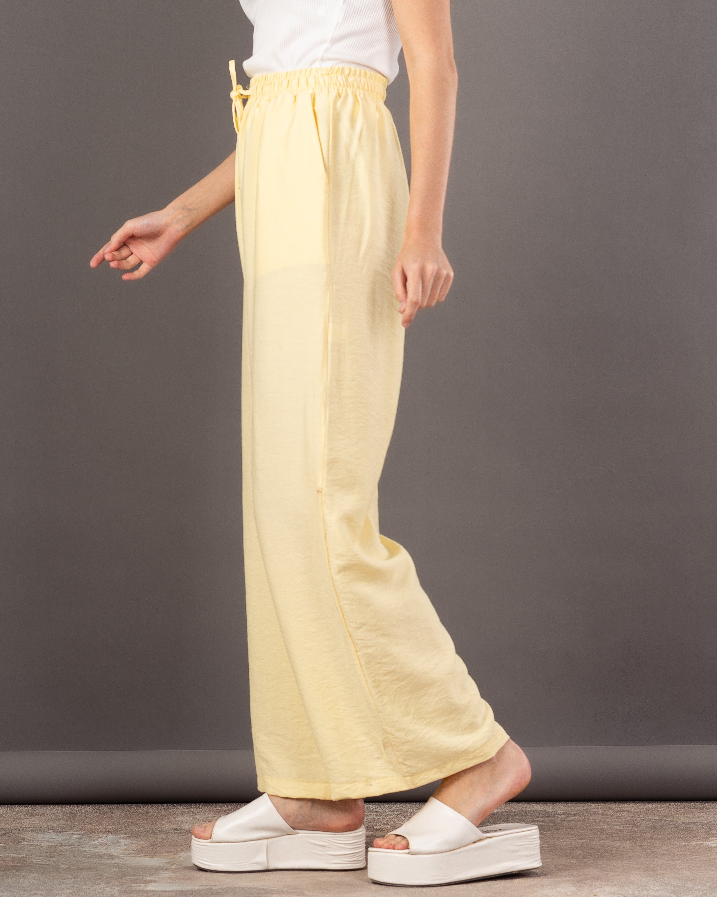 Plain Colored - Trouser With Drawstring