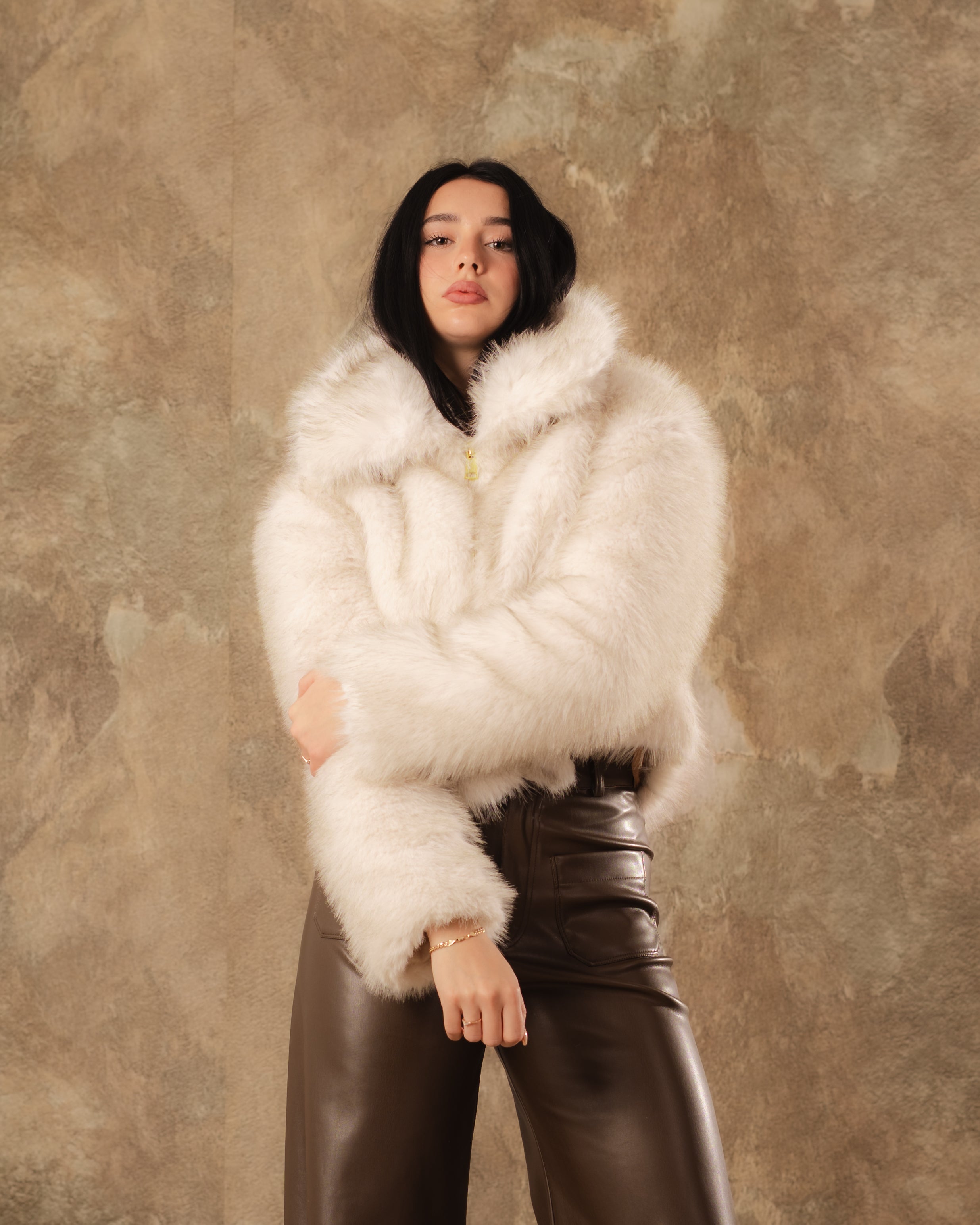 Fur Jacket – Plain (Zipper)