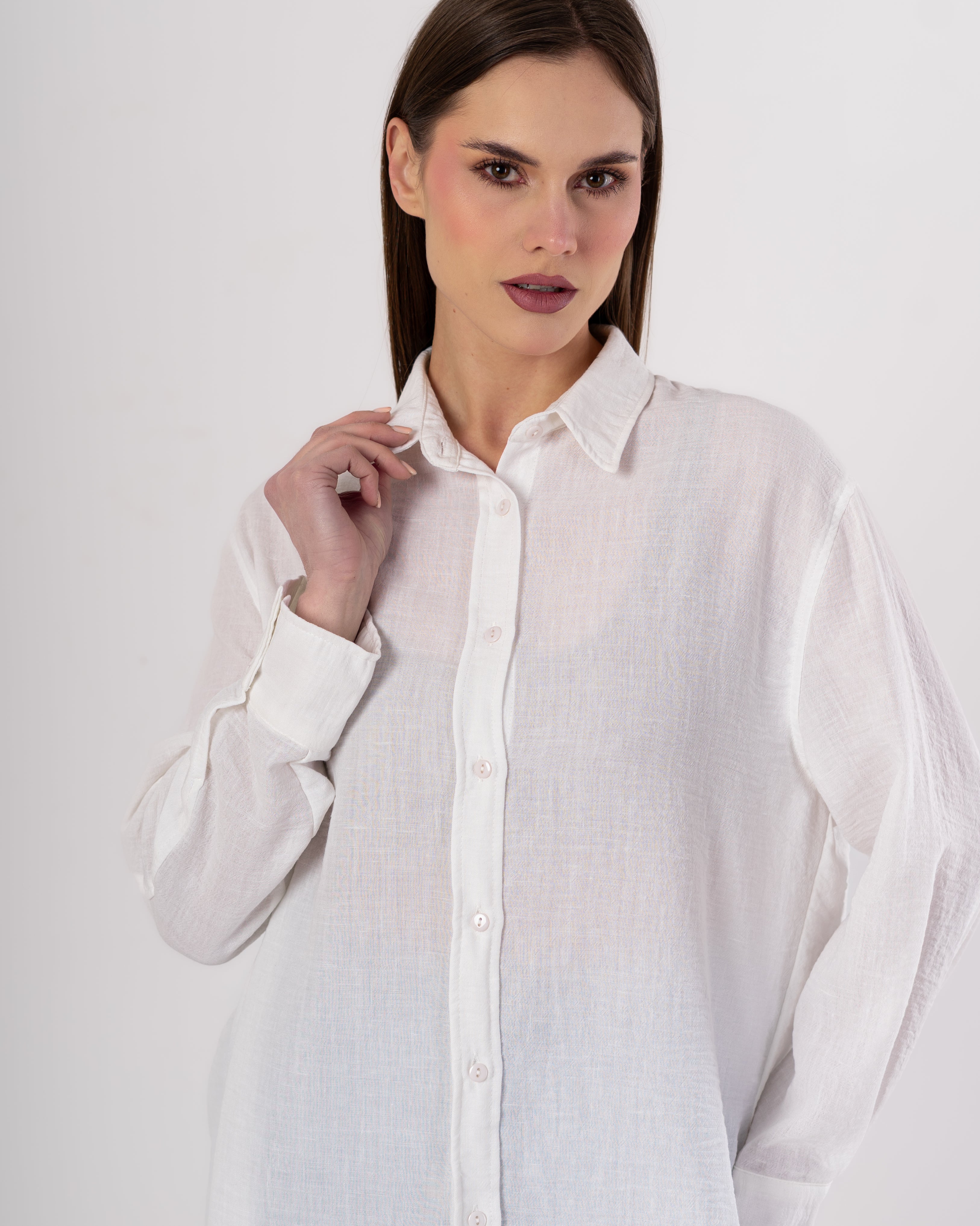 Long Linen - Shirt (Buttons)