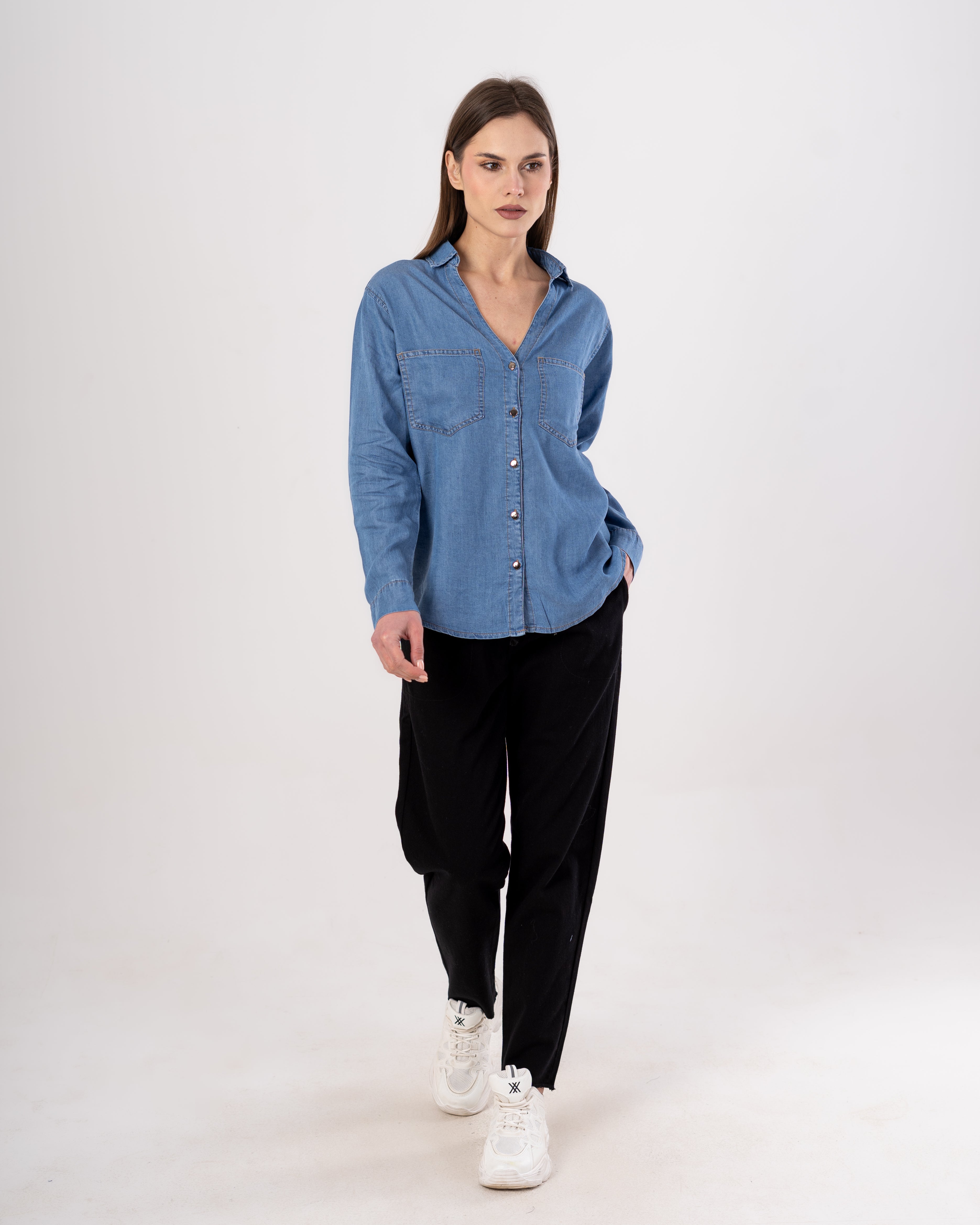 Denim Shirt - With (Two Pockets)