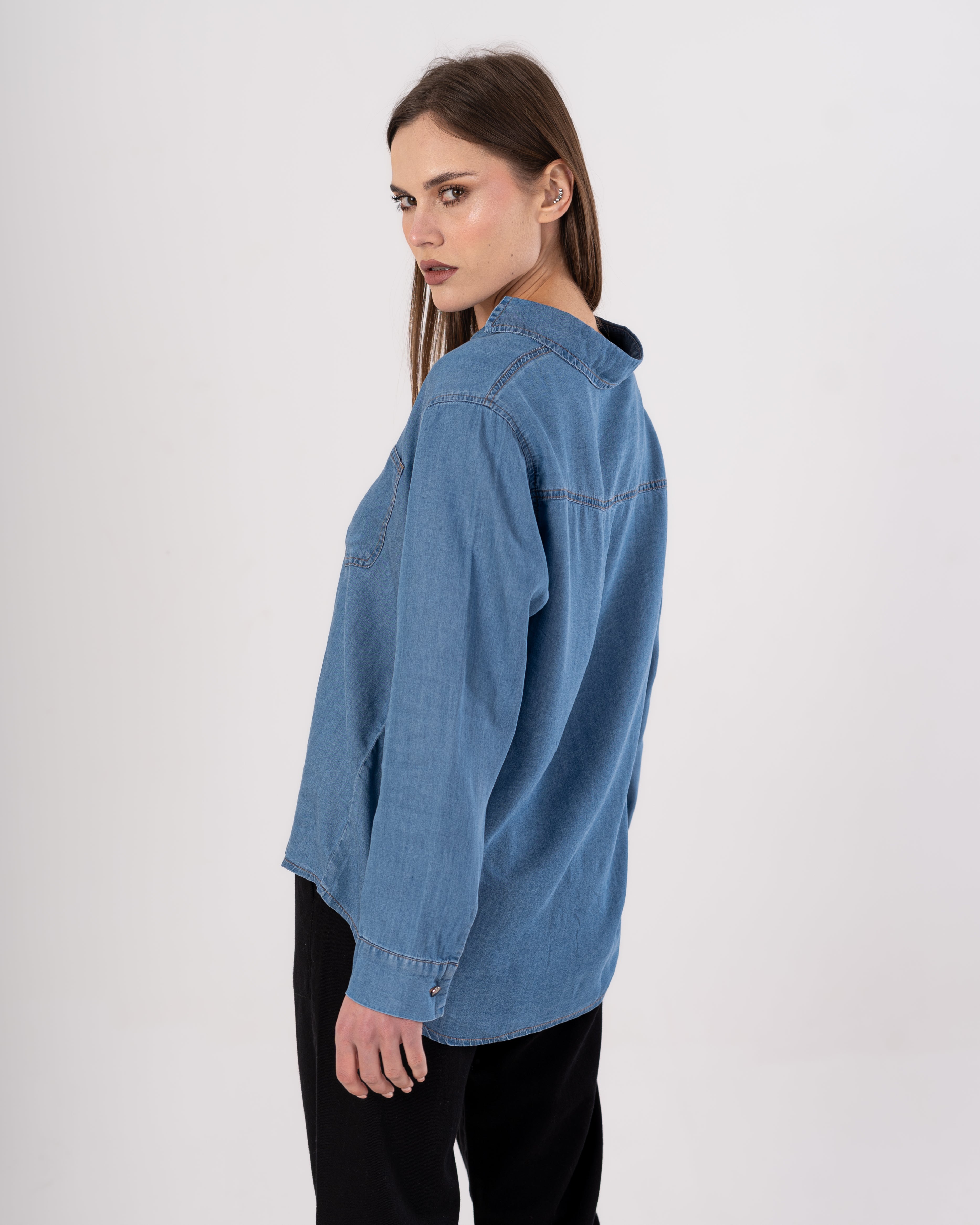 Denim Shirt - With (Two Pockets)