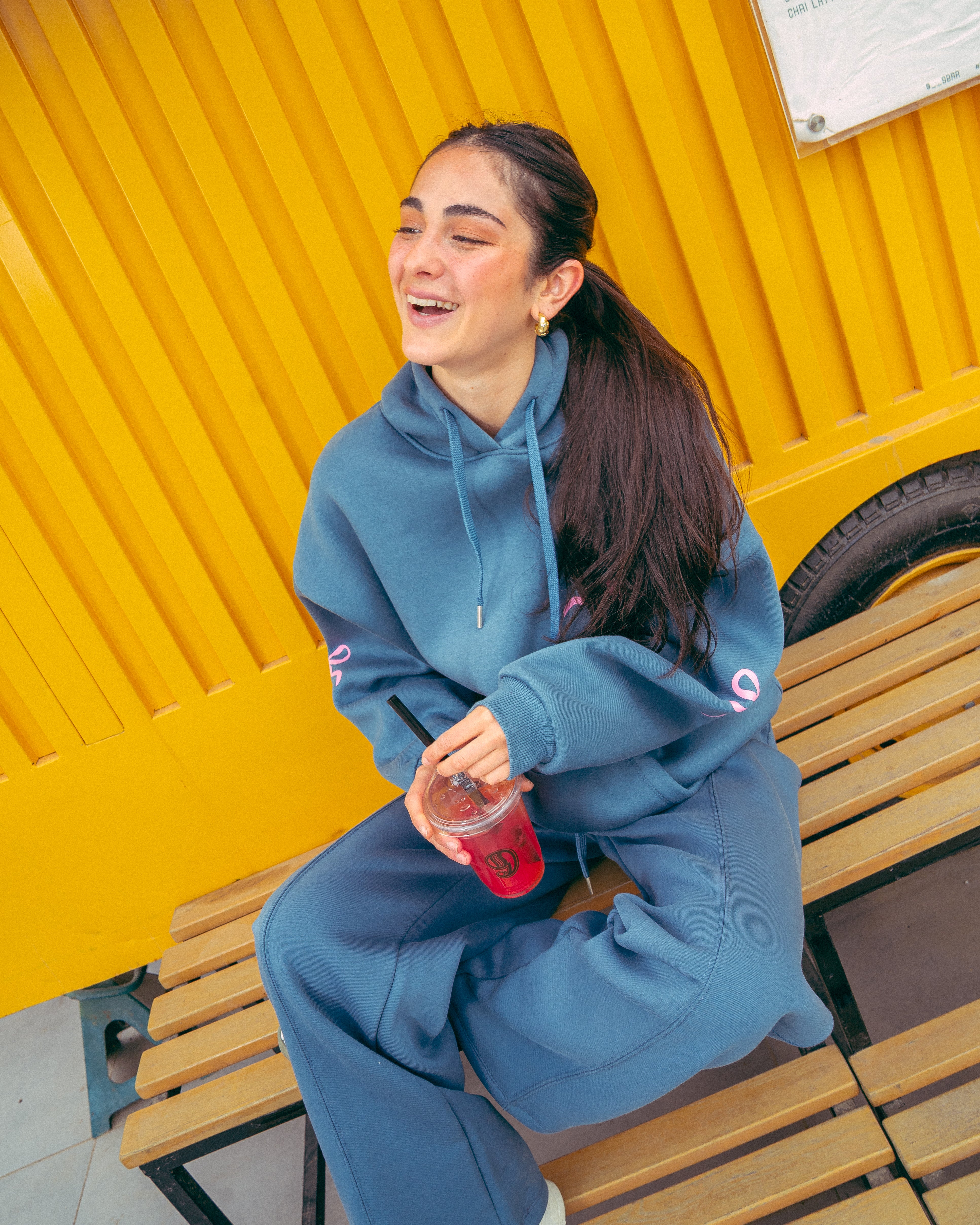 Bow Printed - Hoodie