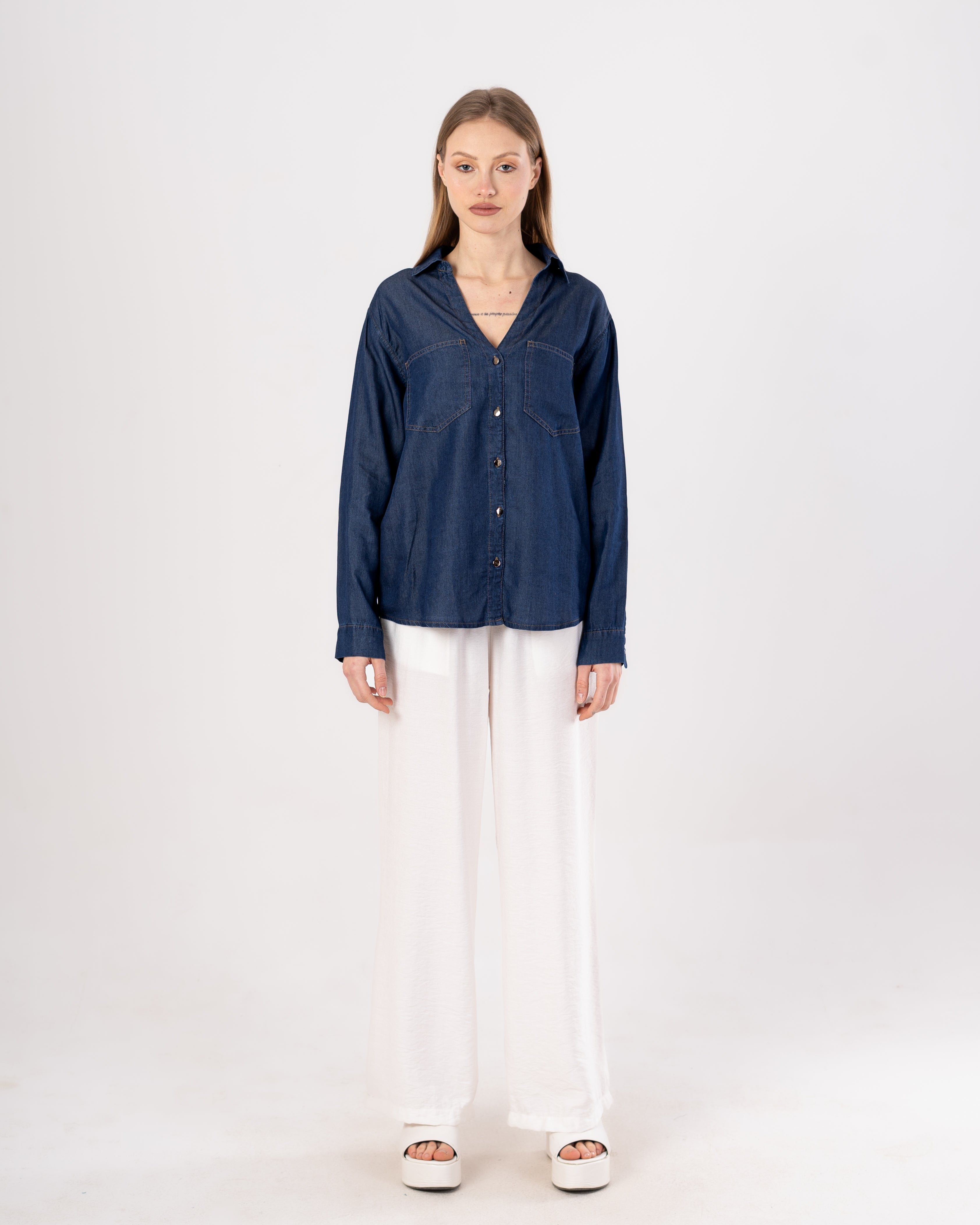 Denim Shirt - With (Two Pockets)