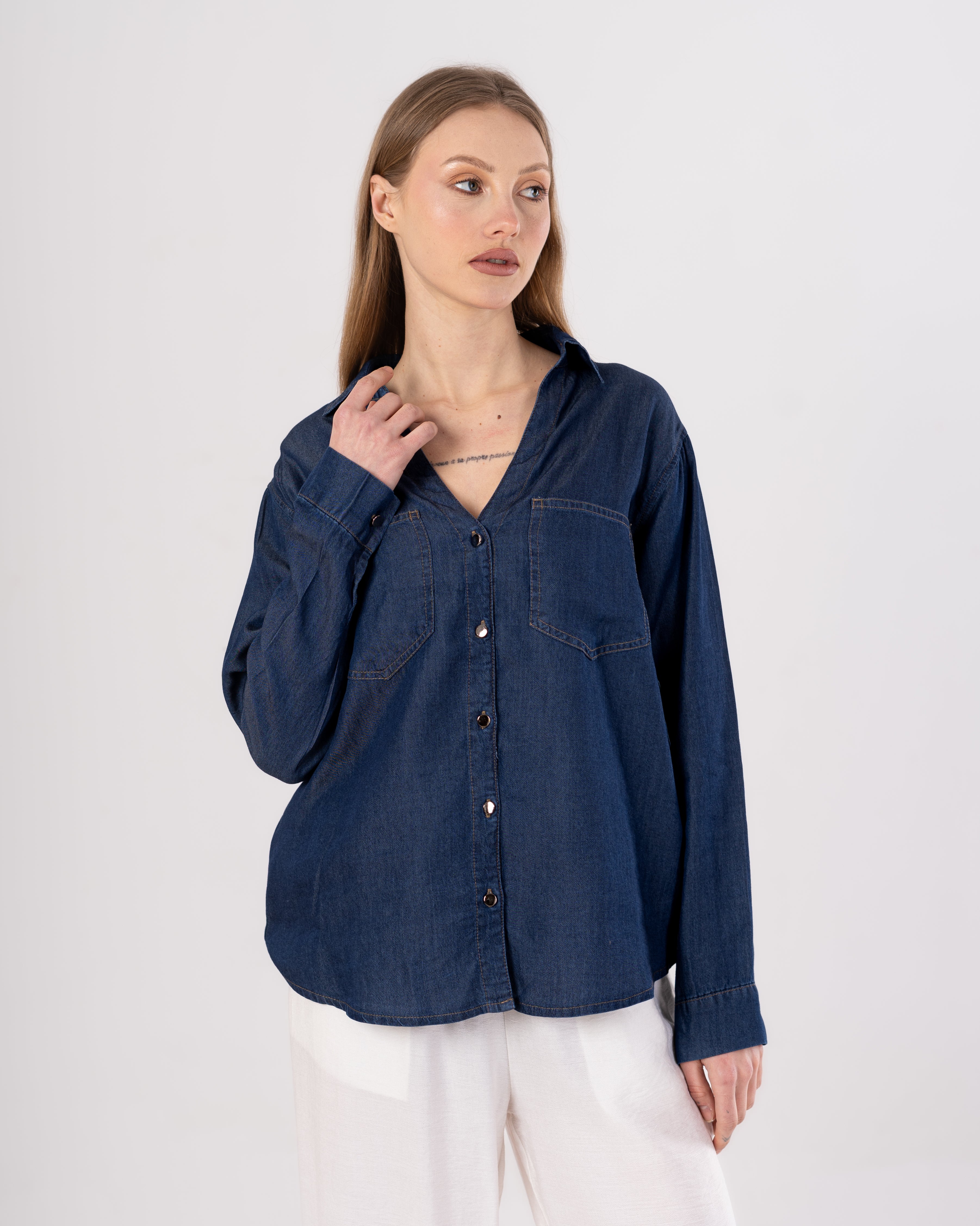 Denim Shirt - With (Two Pockets)