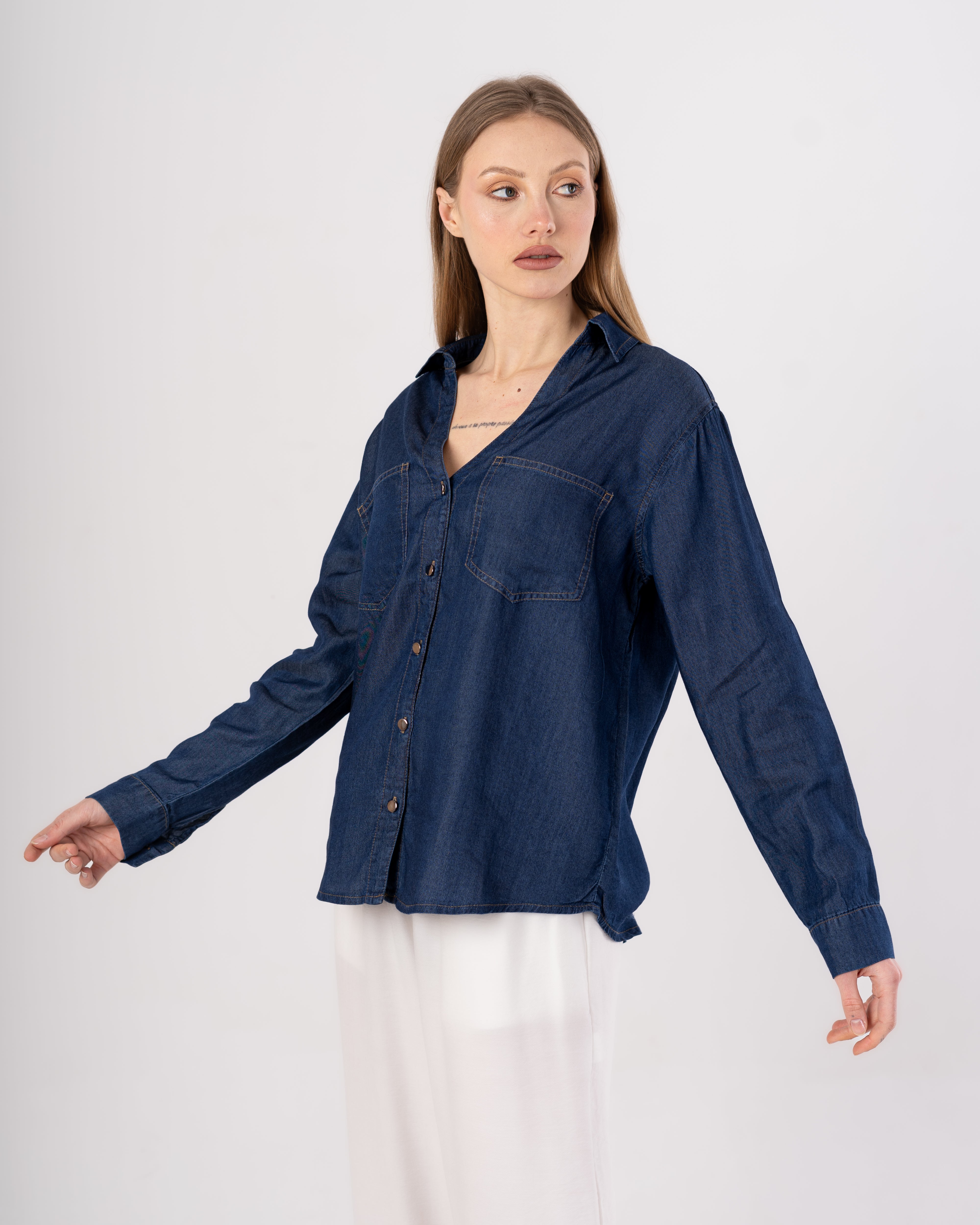 Denim Shirt - With (Two Pockets)