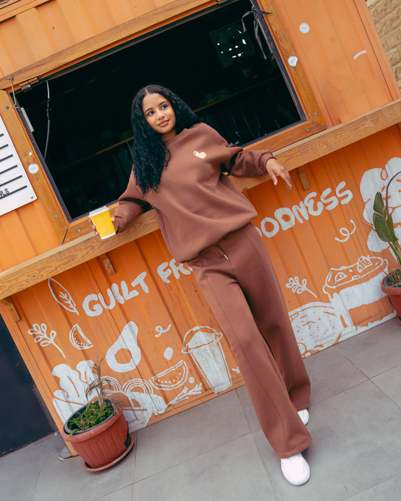 Back Print Sweatshirt - With Text And Small Heart