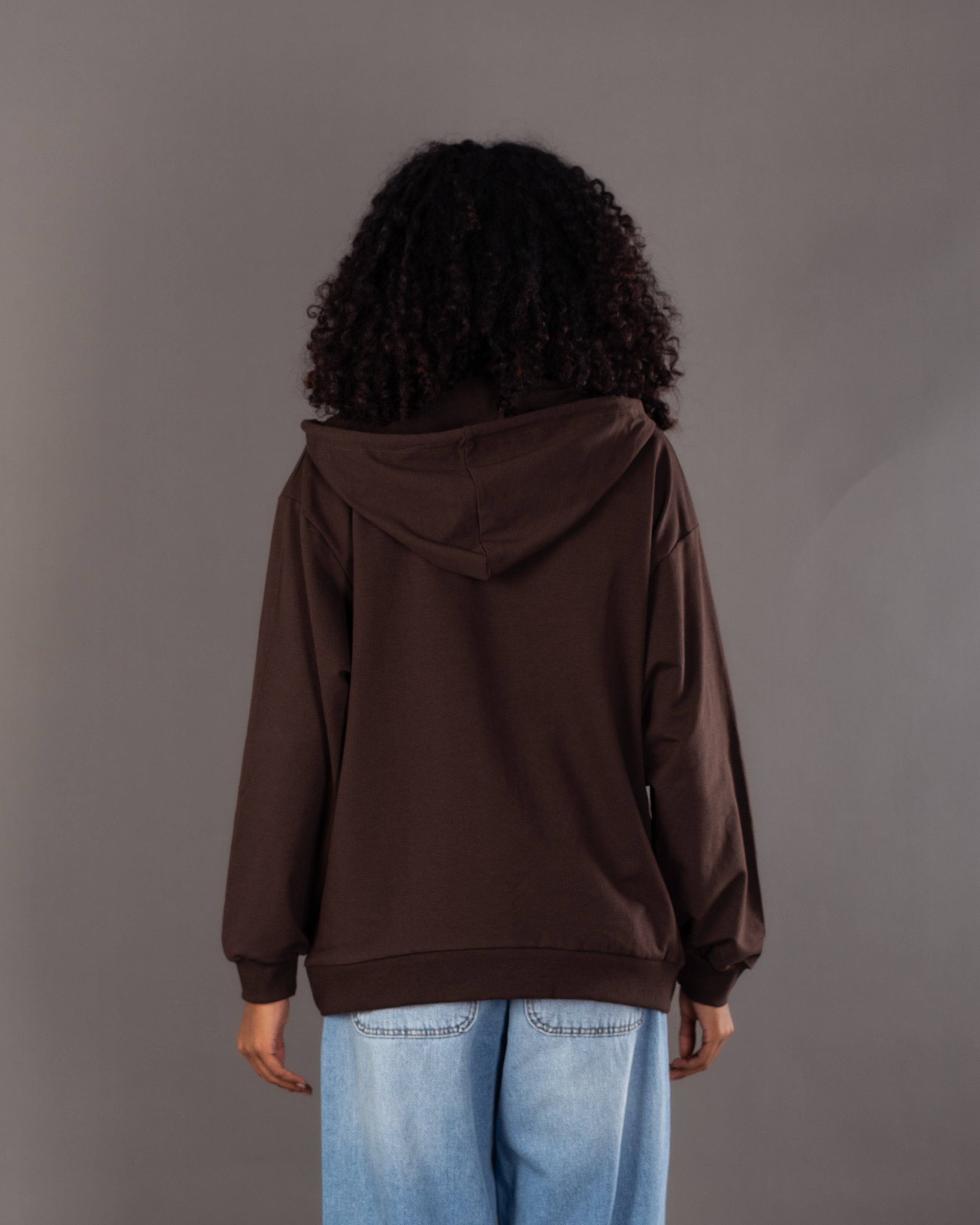 Plain Zip Up - Sweatshirt
