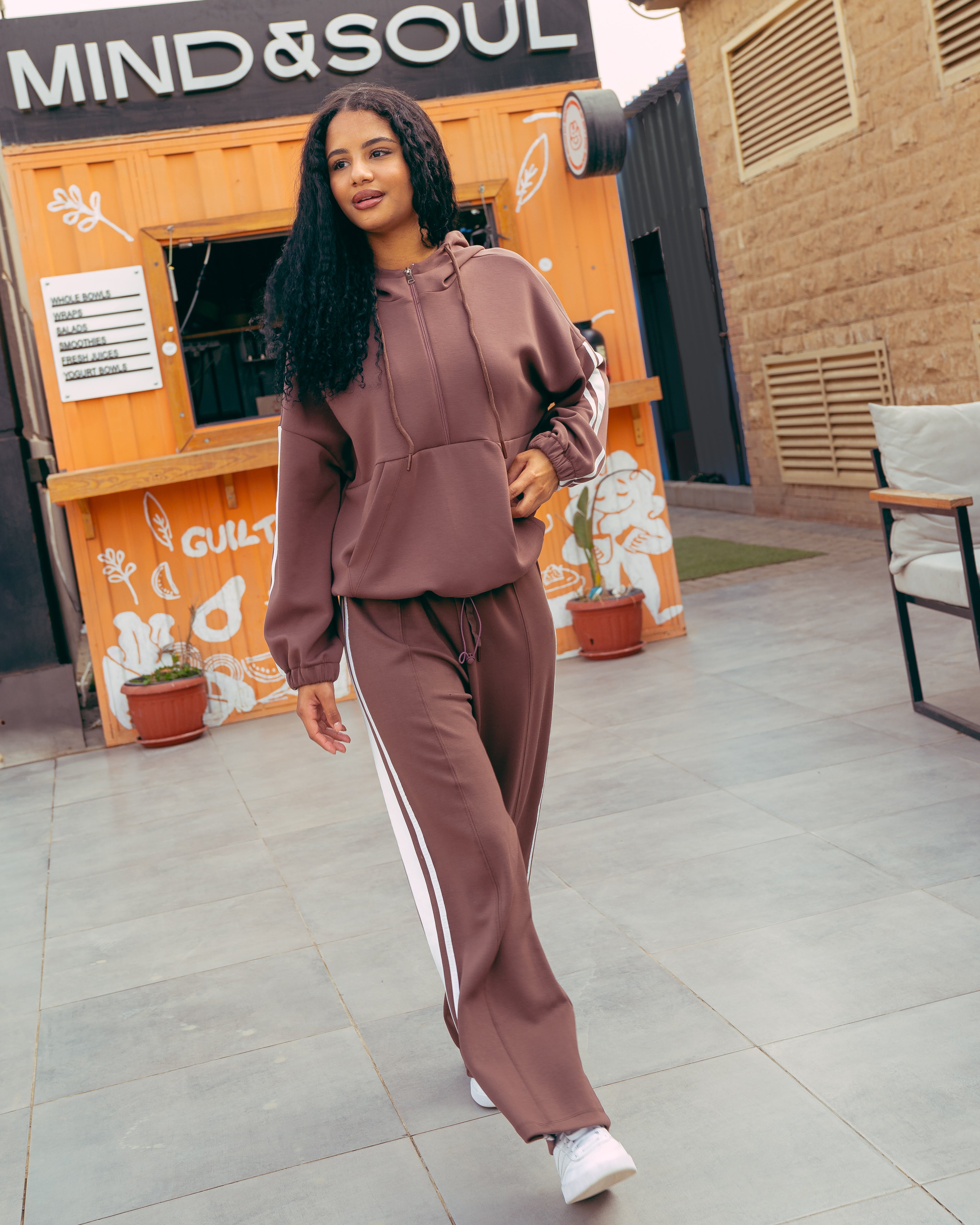 Drawstring Waist Trouser – Vertical Leg Stripe