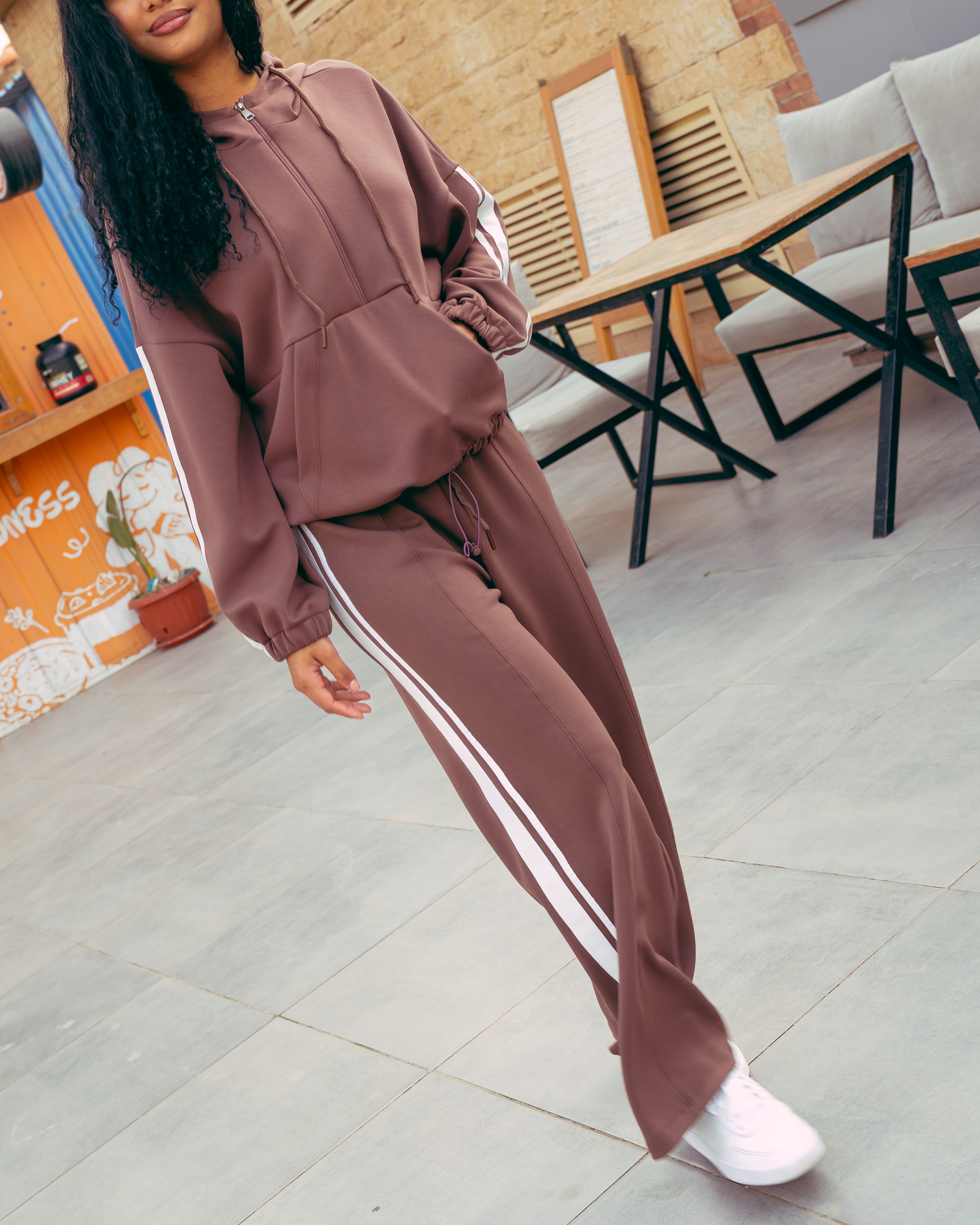 Plain Hoodie – Sleeve Stripe