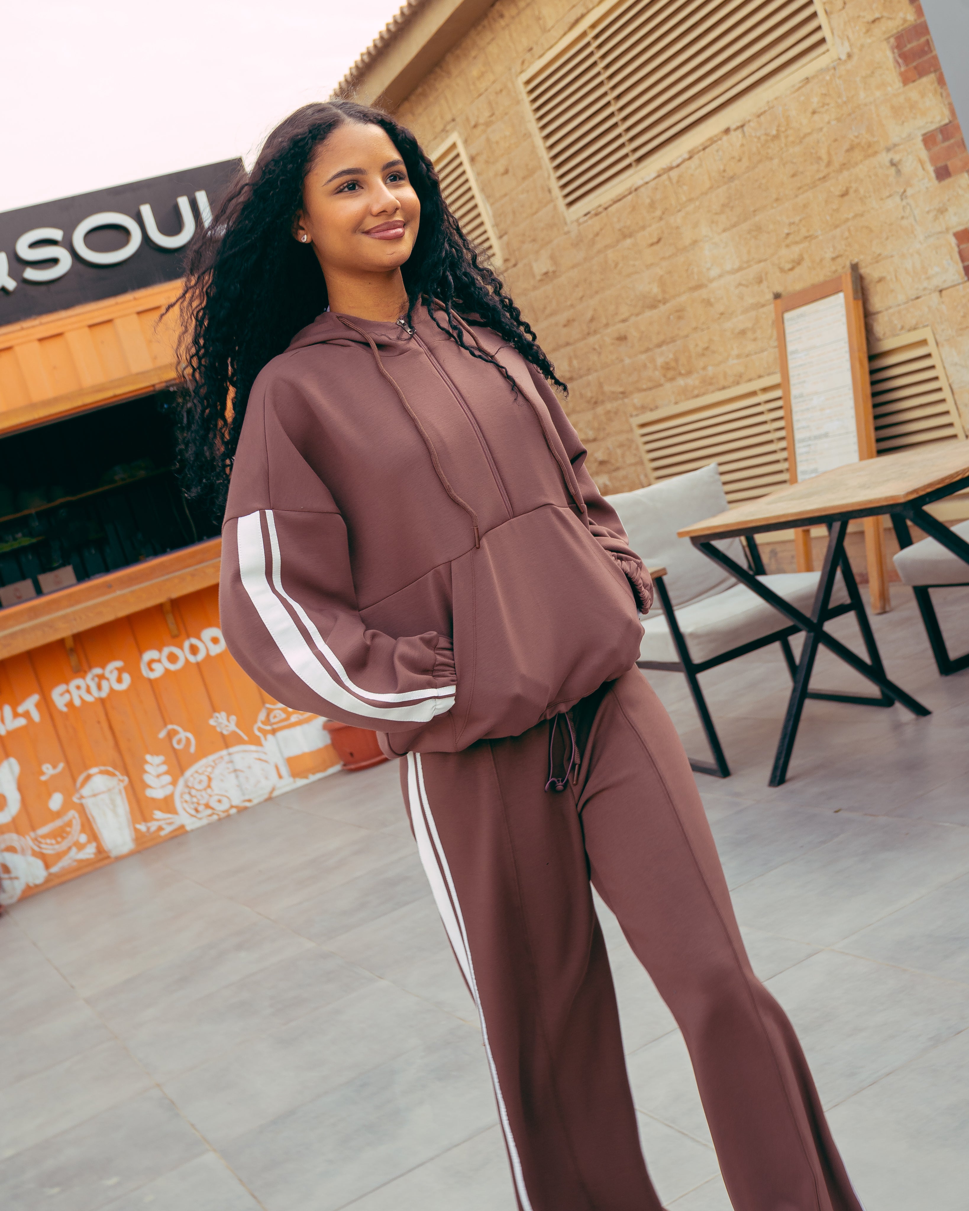 Plain Hoodie – Sleeve Stripe