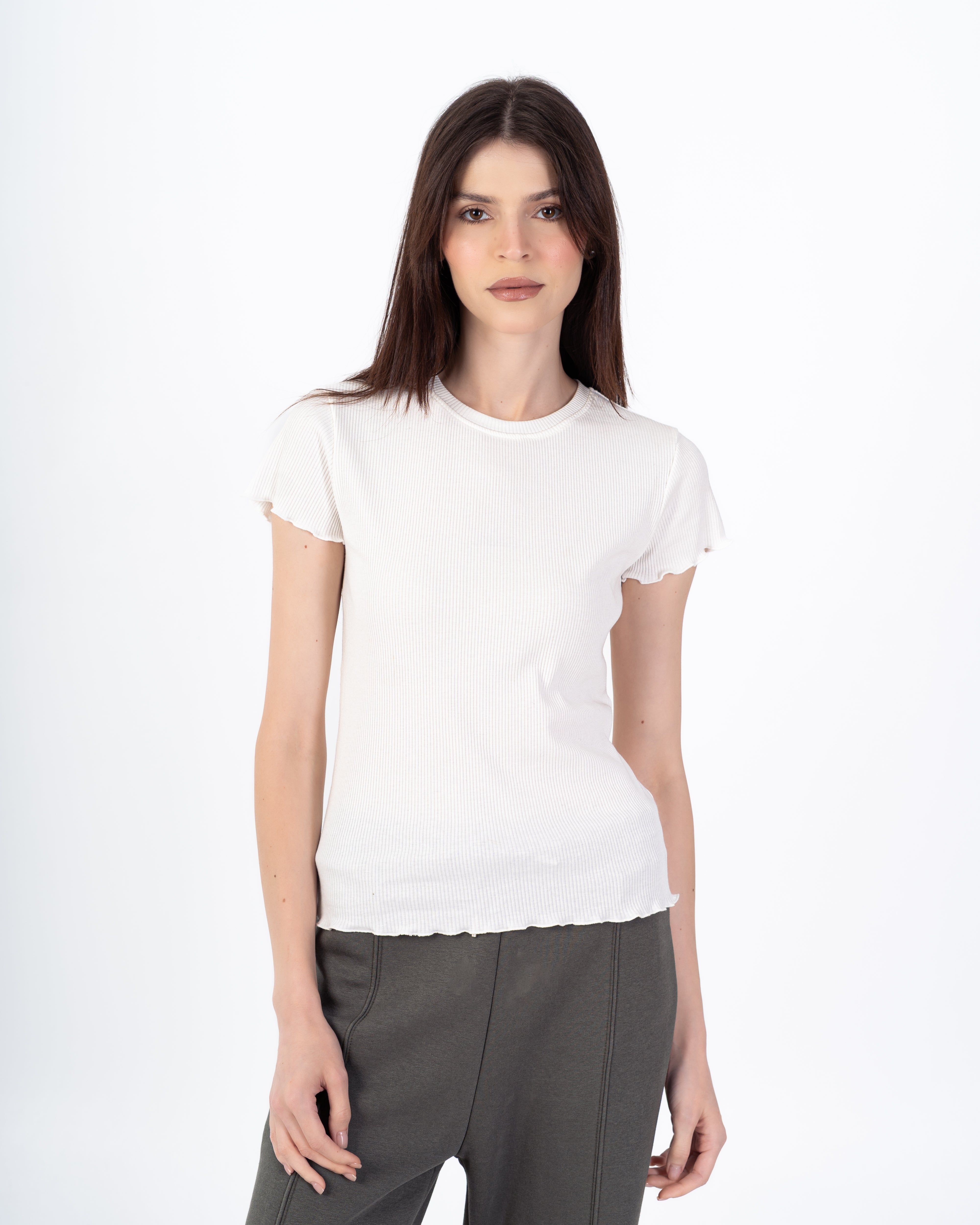 بلوزة أساسية – سادة (أكمام قصيرة، ألوان)