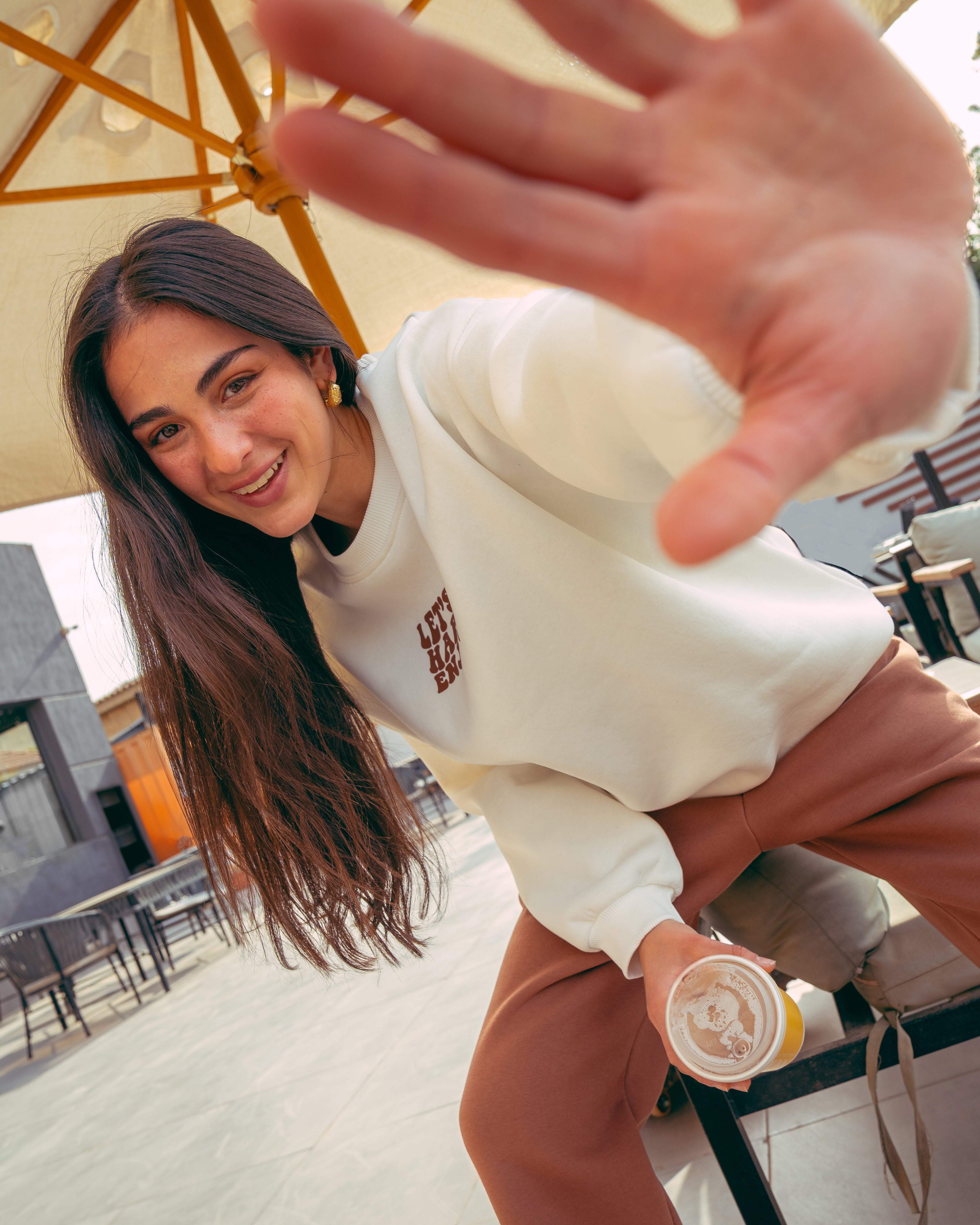 Oversized Printed - Crew Neck Sweatshirt