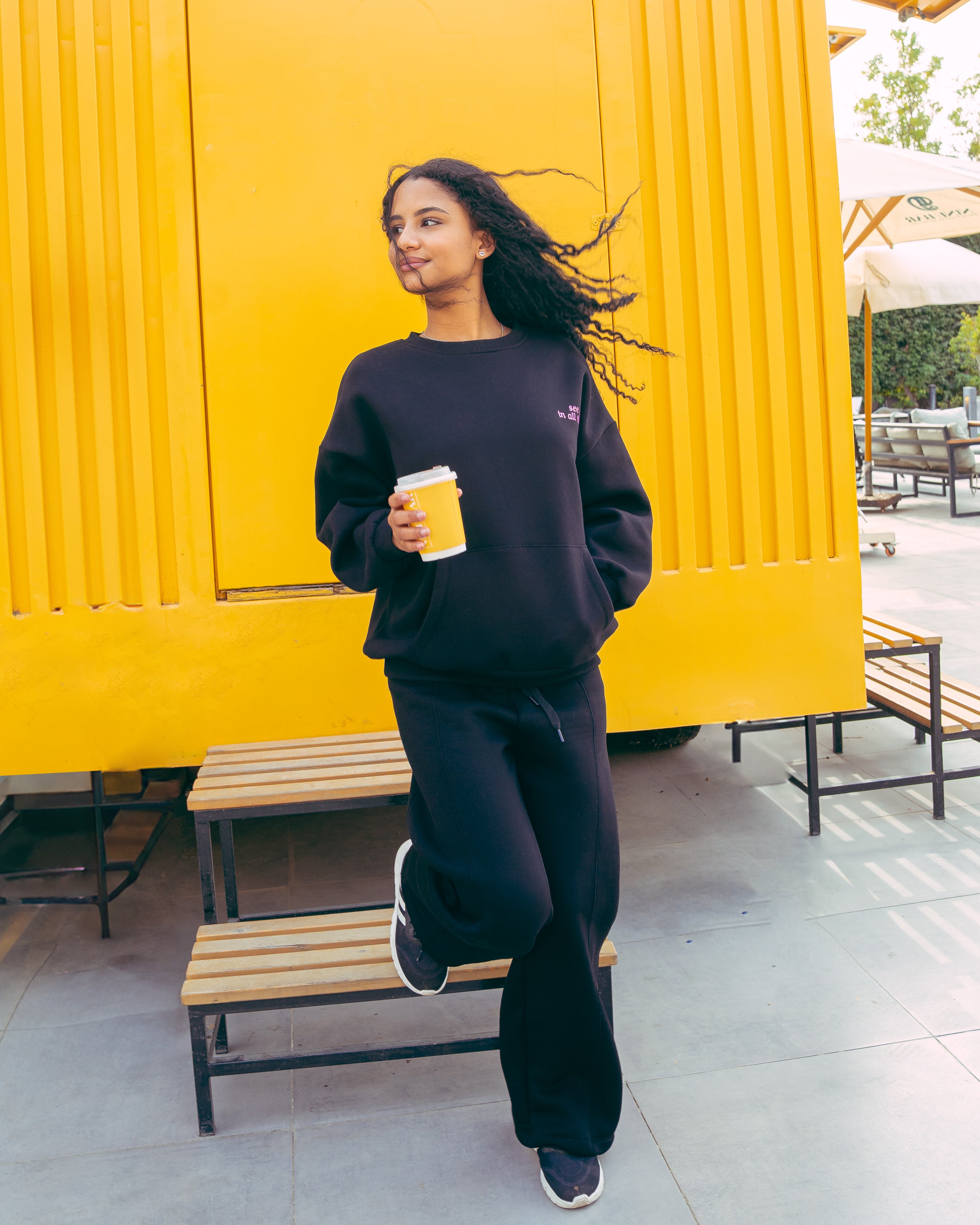 Sweatshirt with - print on the back