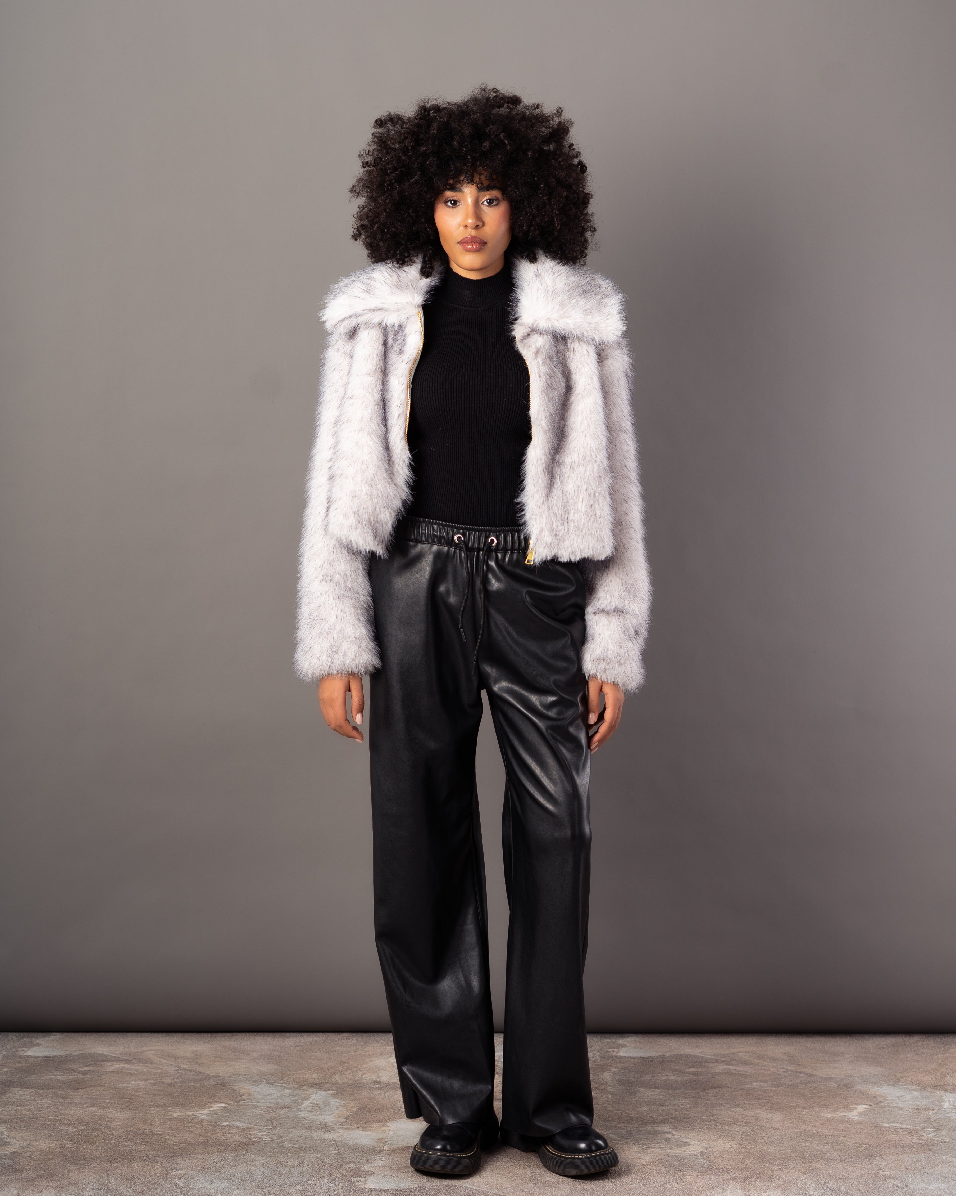 Fur Jacket – Plain (Zipper)