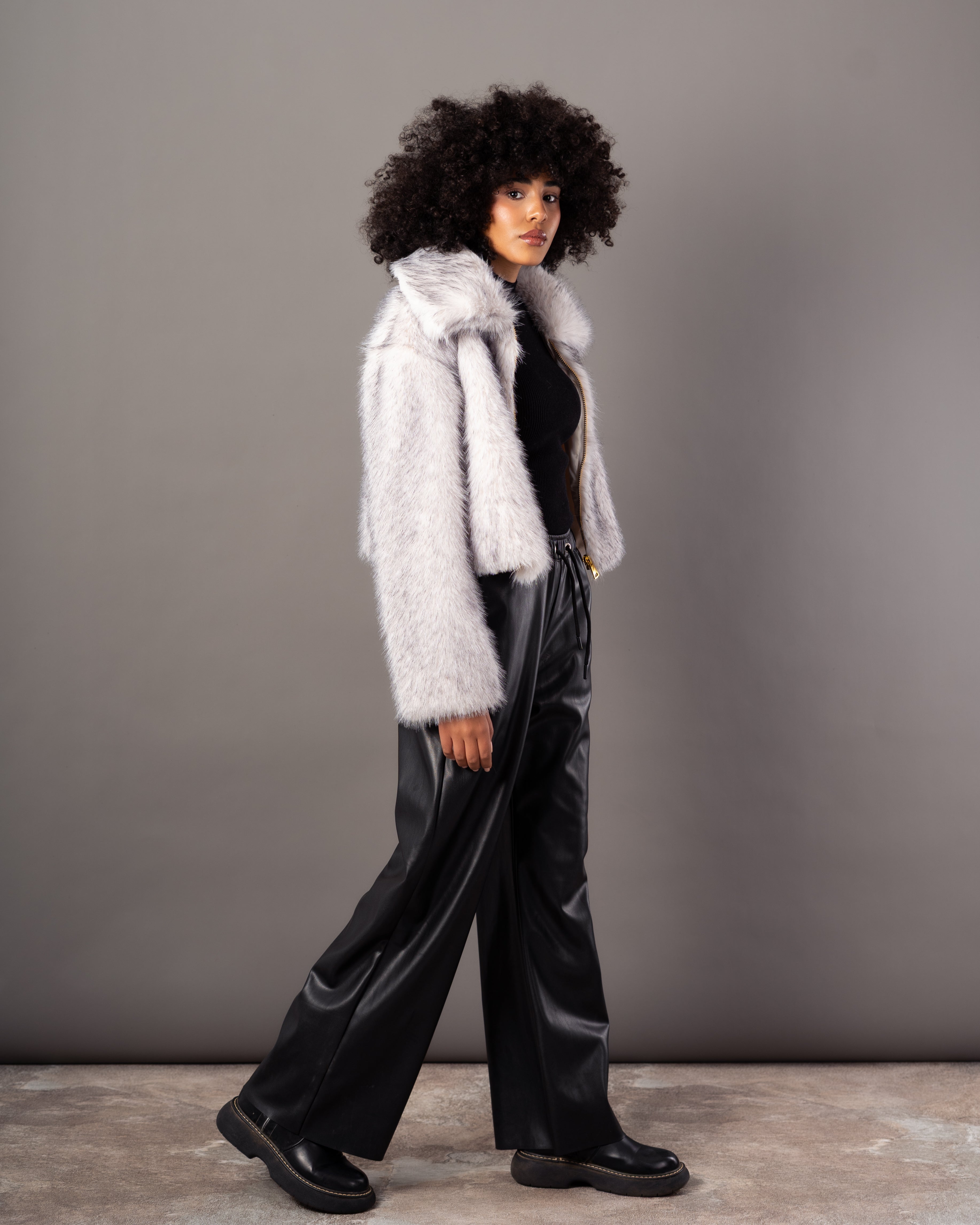 Fur Jacket – Plain (Zipper)