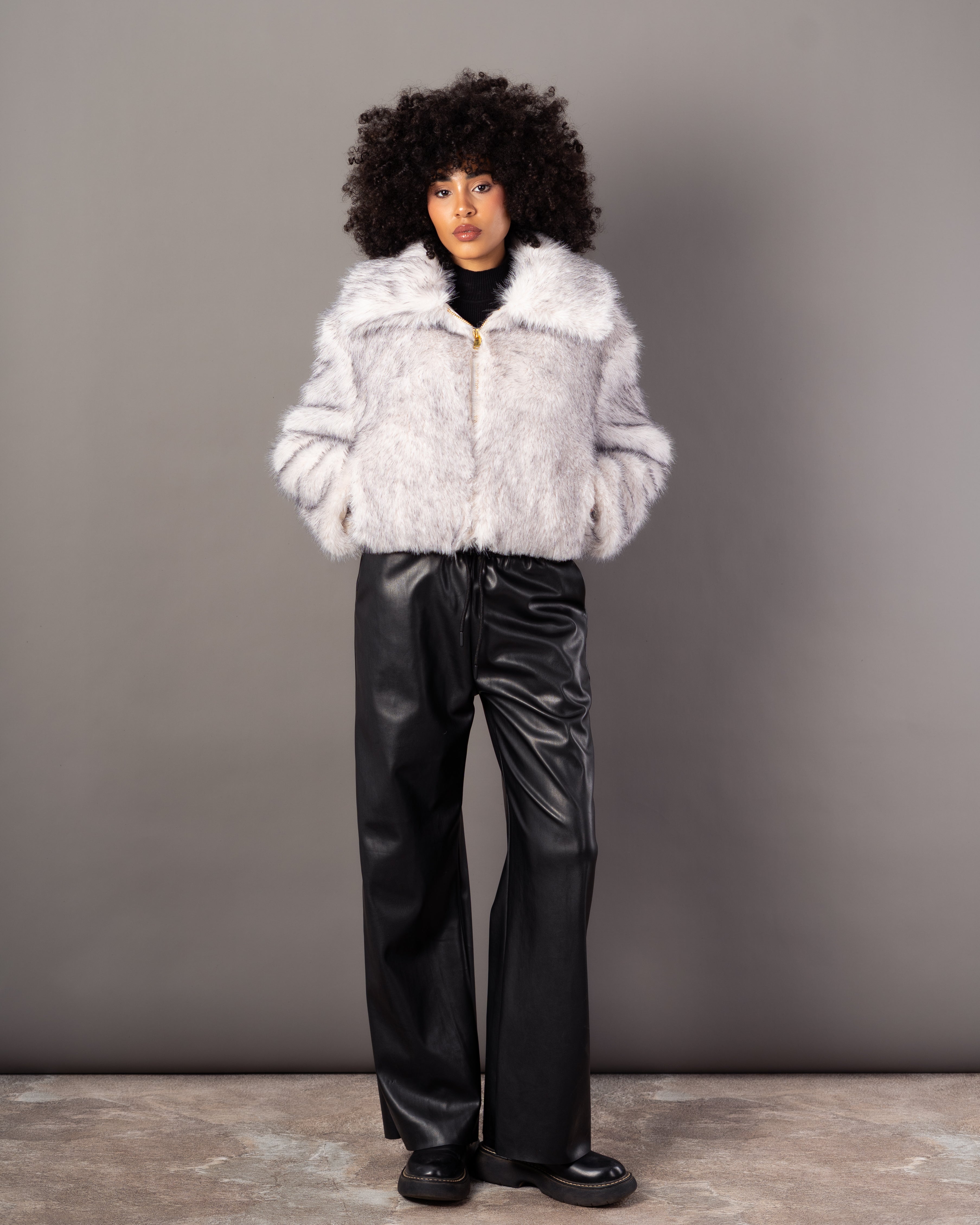 Fur Jacket – Plain (Zipper)