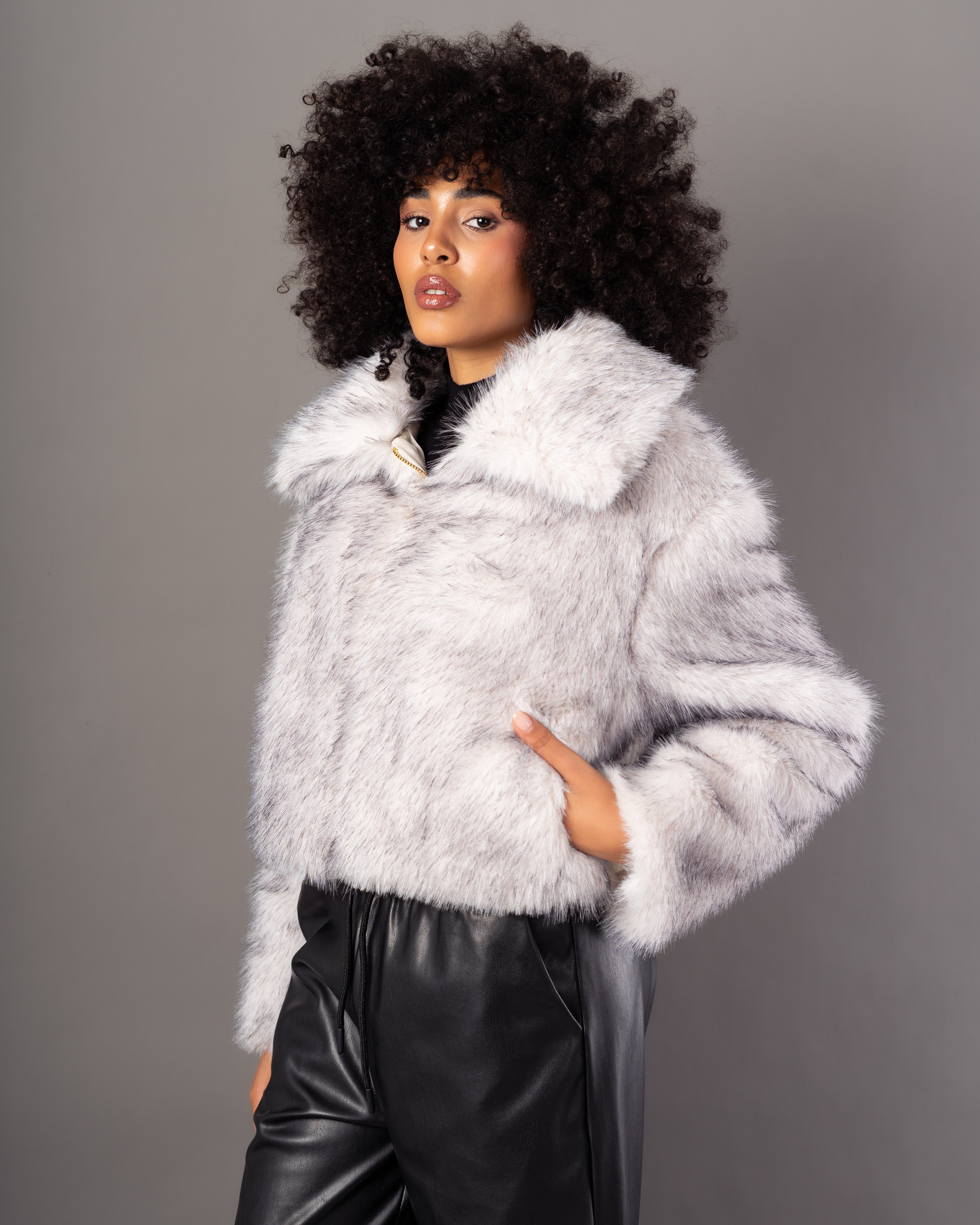 Fur Jacket – Plain (Zipper)