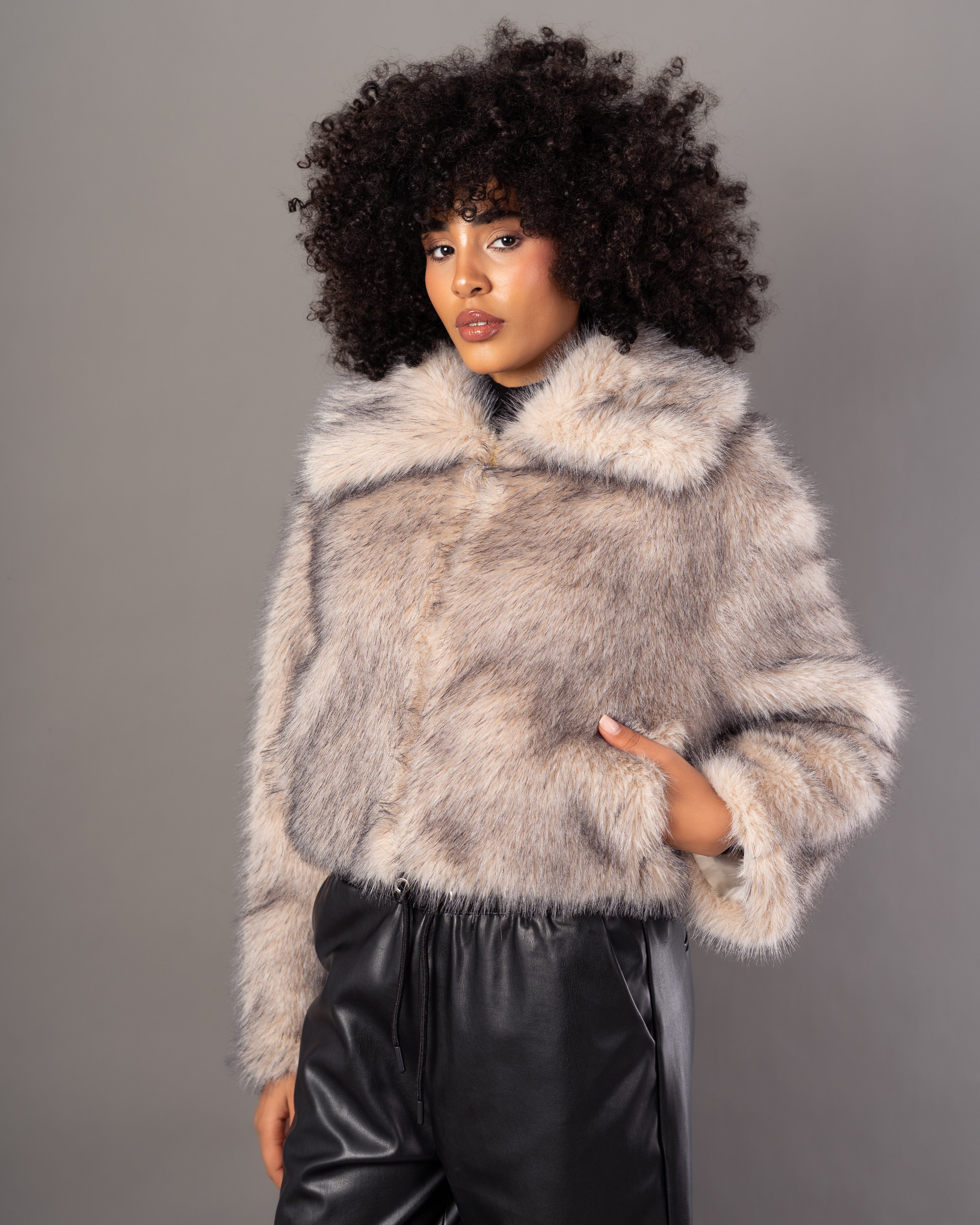Fur Jacket – Plain (Zipper)