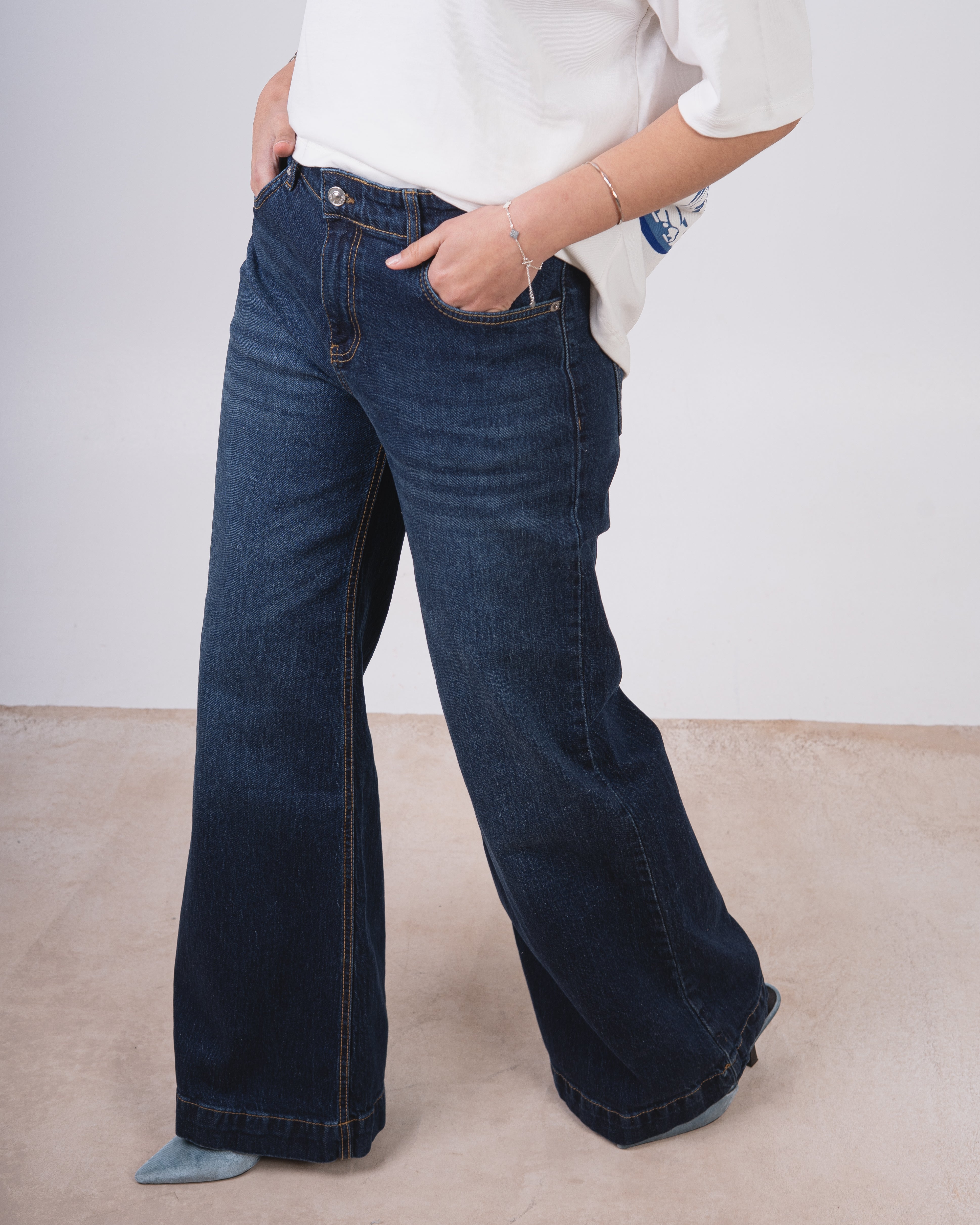 Jeans Trouser – Wide-Leg (Cuffed Hem)