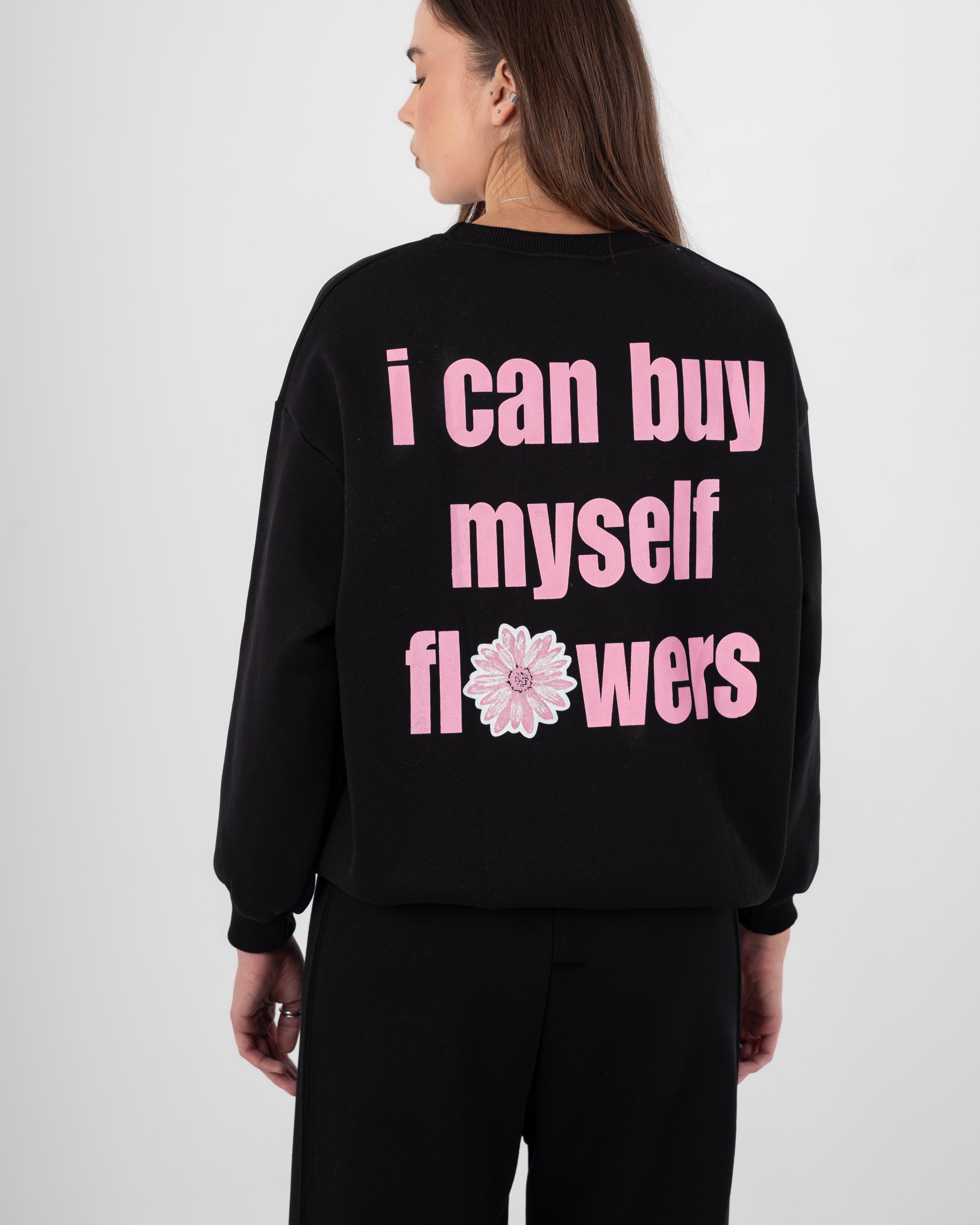 Sweatshirt With - Flower Print