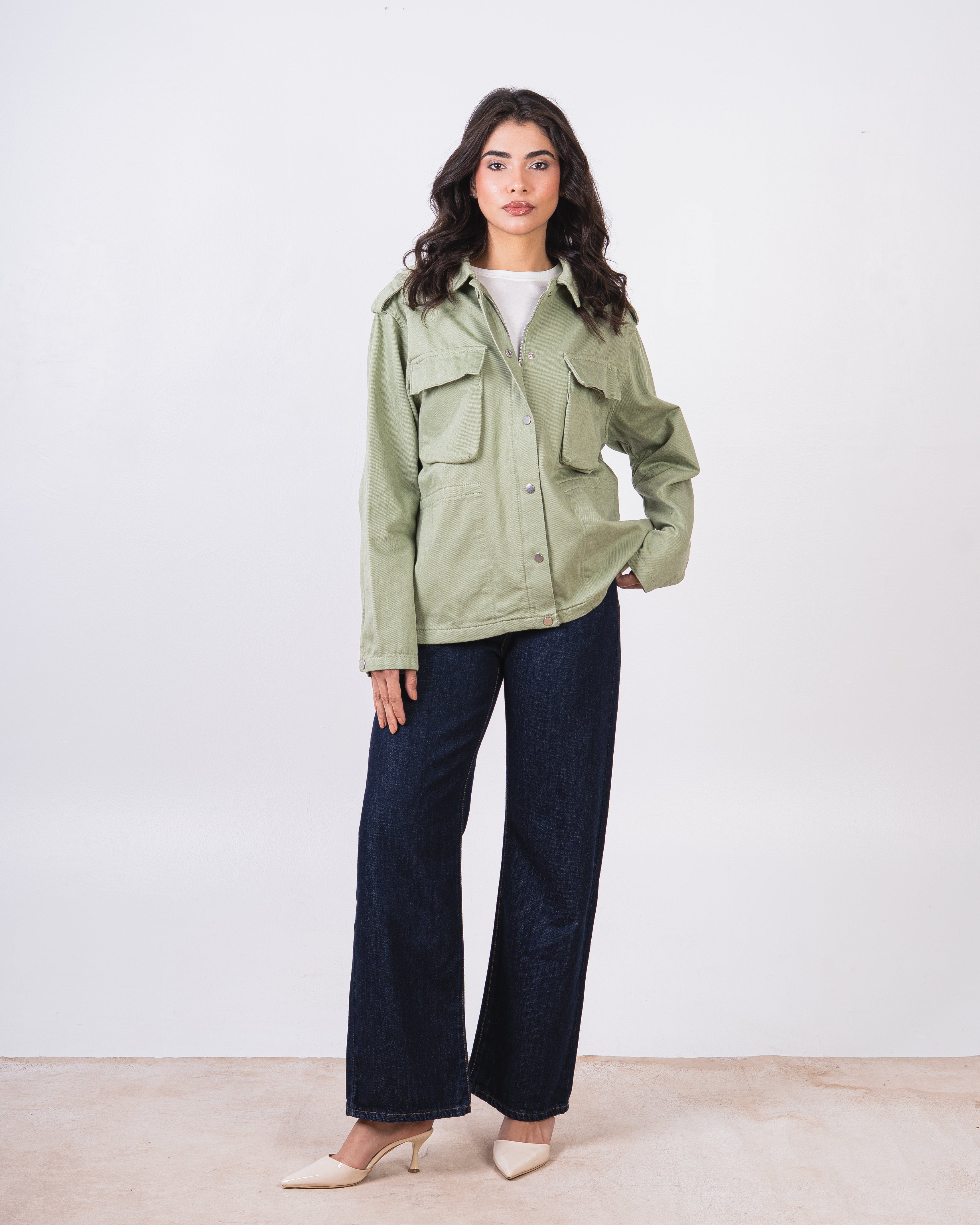 Baggy Gabardine Jacket - With Large Pockets