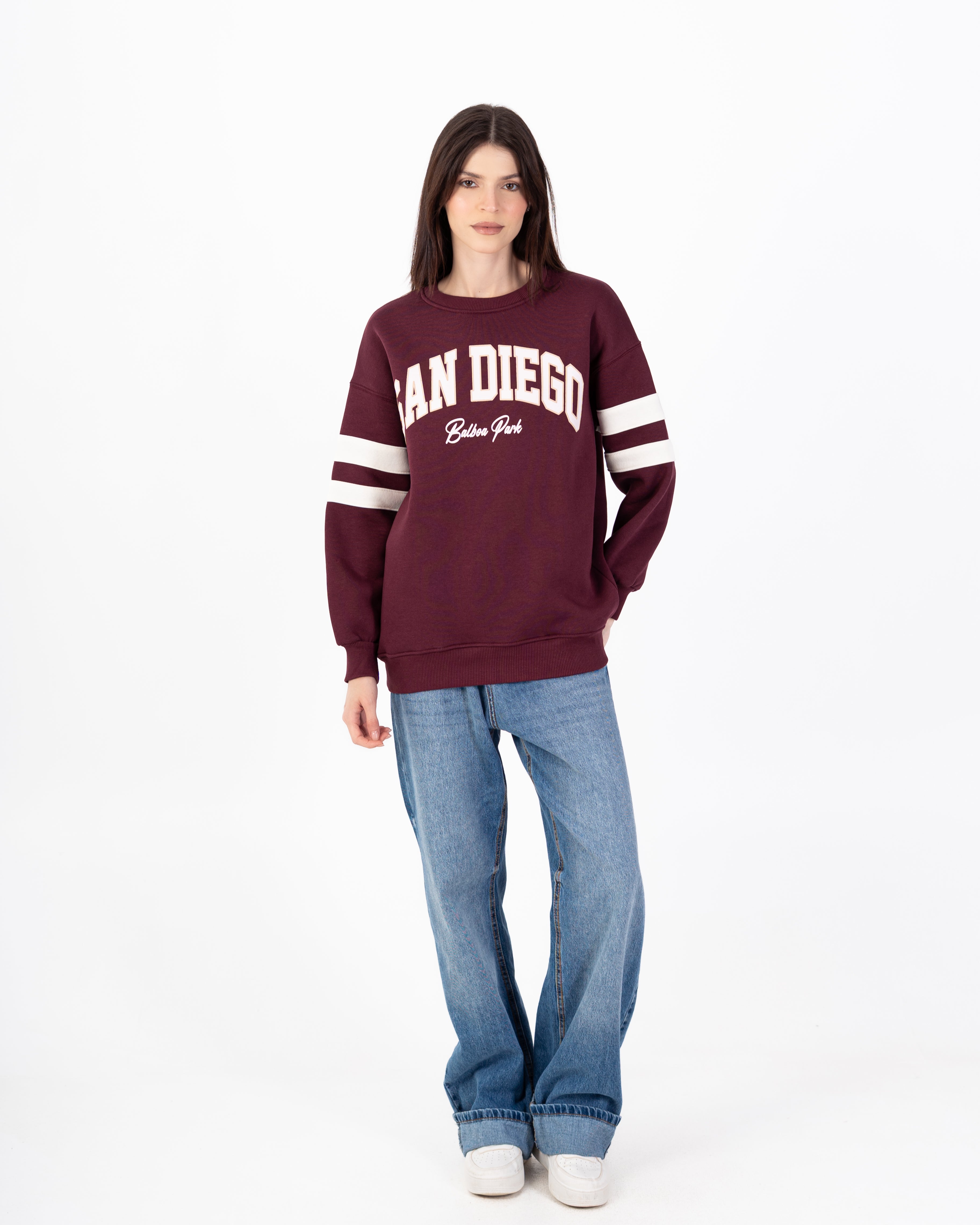 Sweatshirt – Wording Print (Shoulder Stripe)