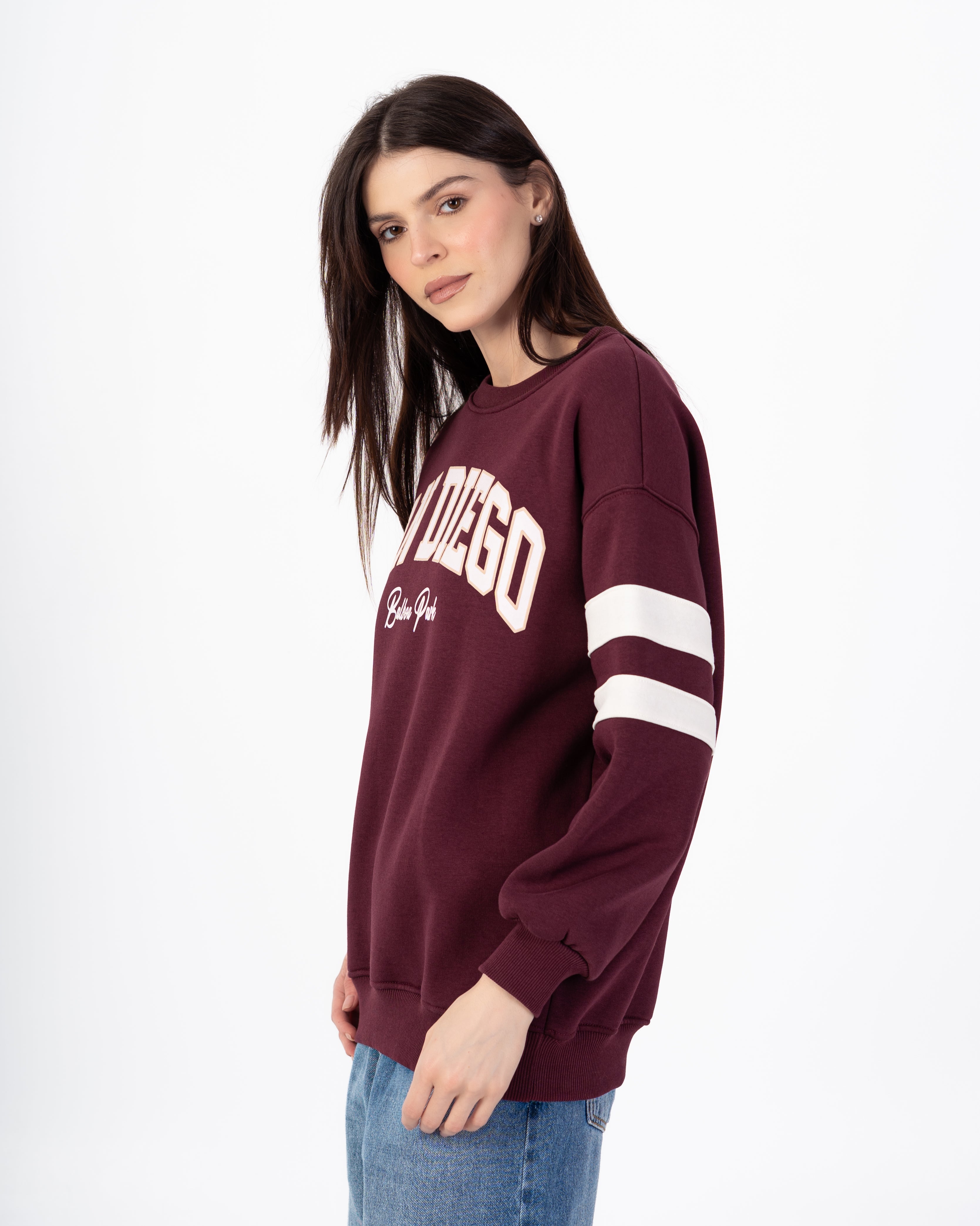Sweatshirt – Wording Print (Shoulder Stripe)