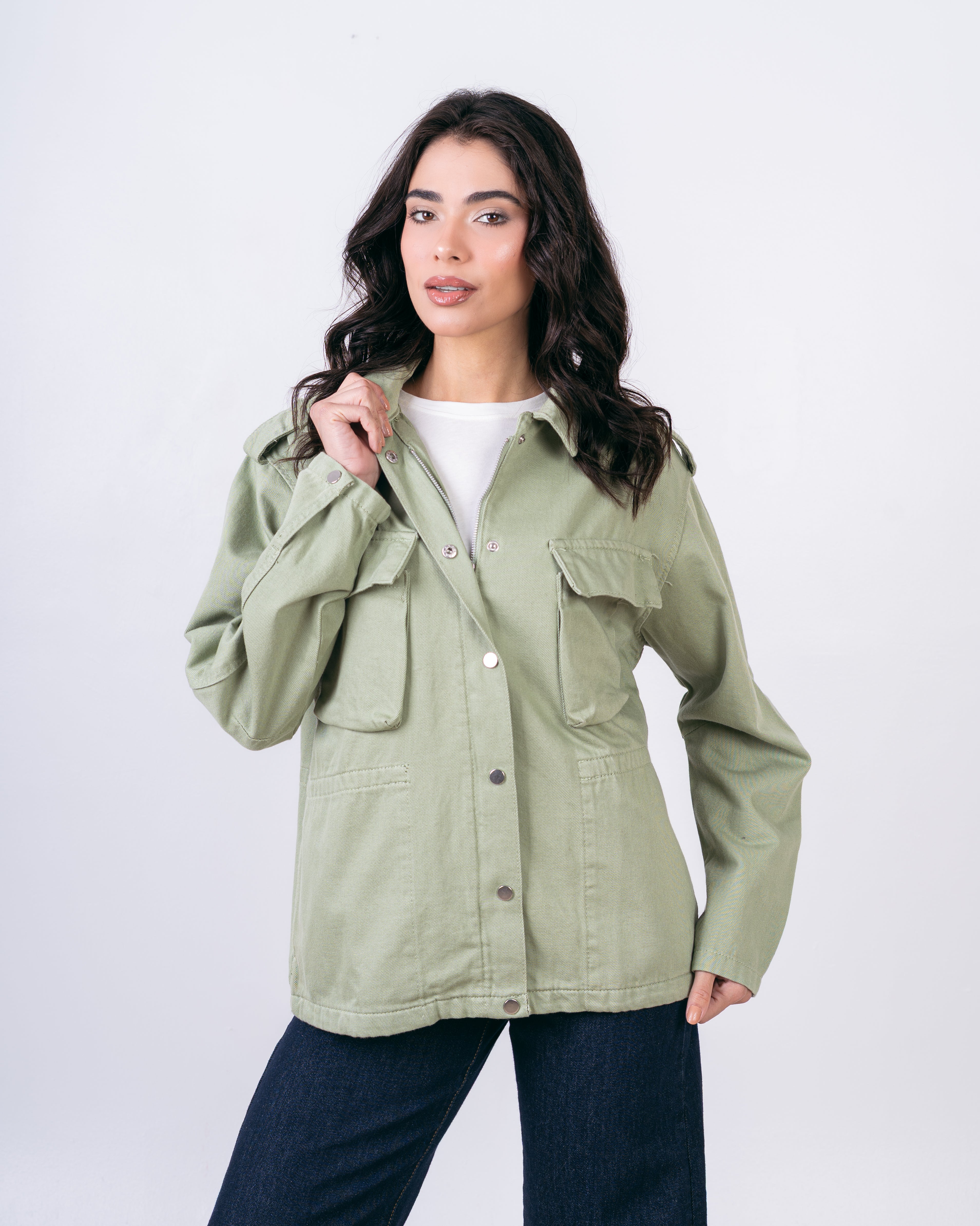 Baggy Gabardine Jacket - With Large Pockets