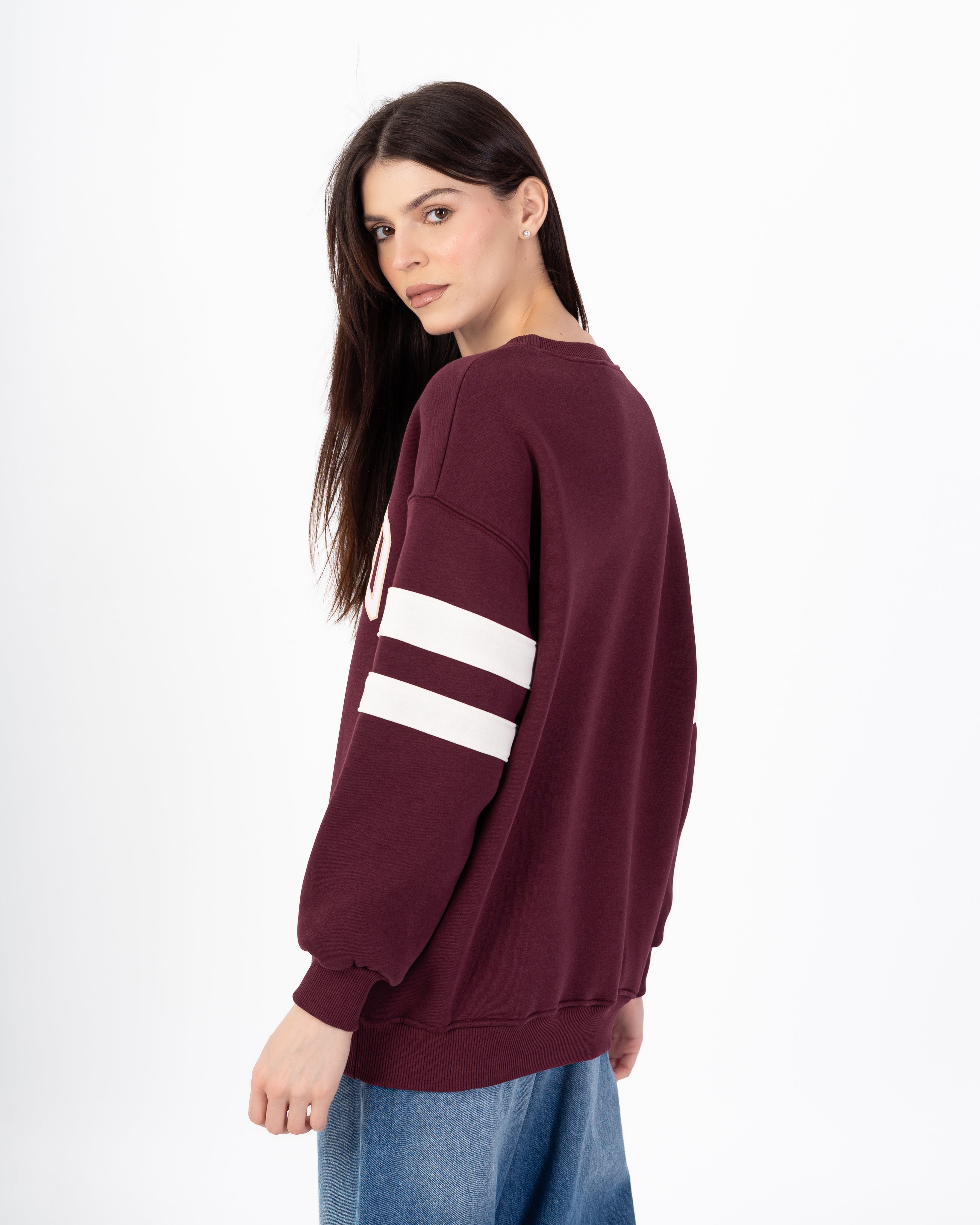 Sweatshirt – Wording Print (Shoulder Stripe)