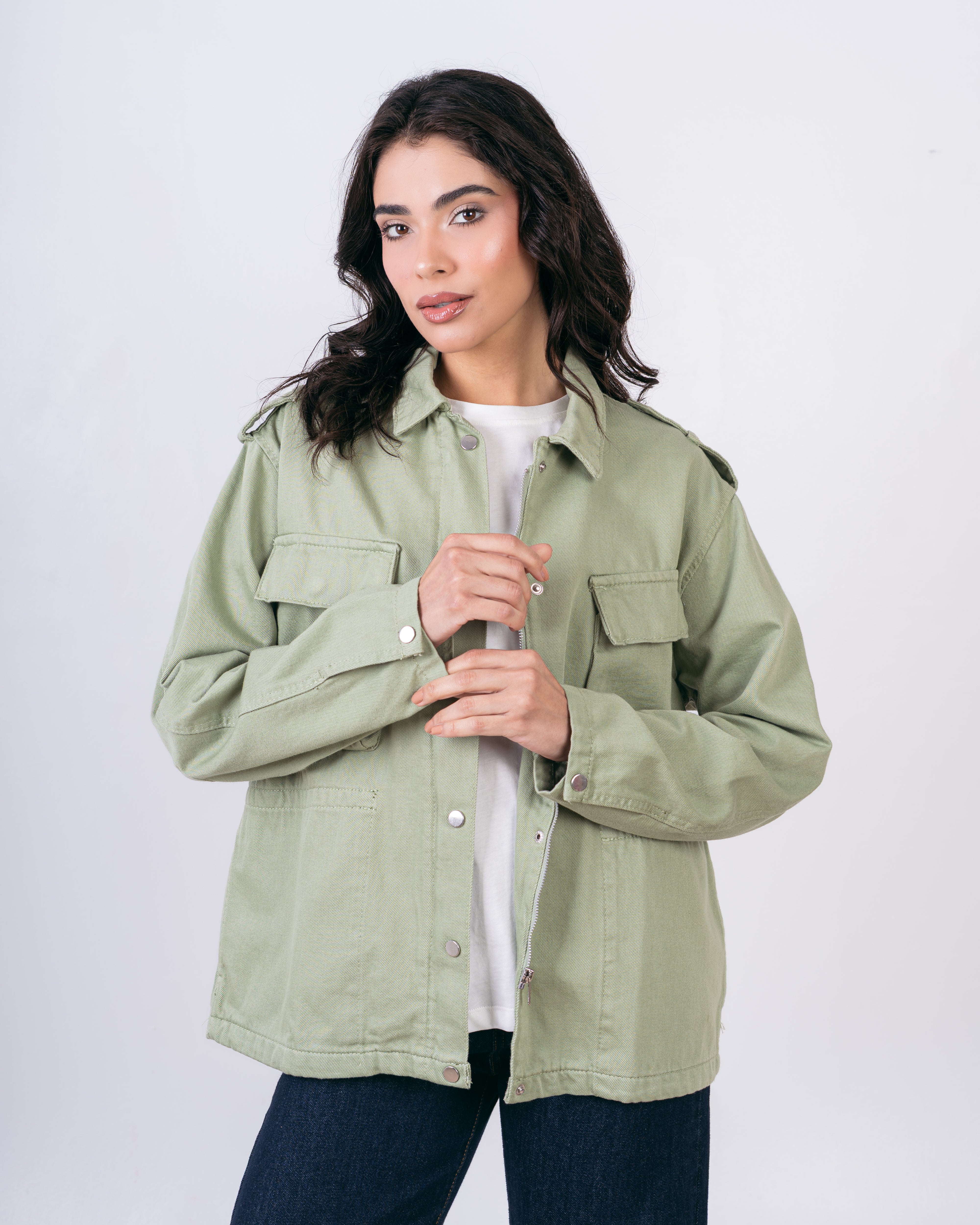 Baggy Gabardine Jacket - With Large Pockets