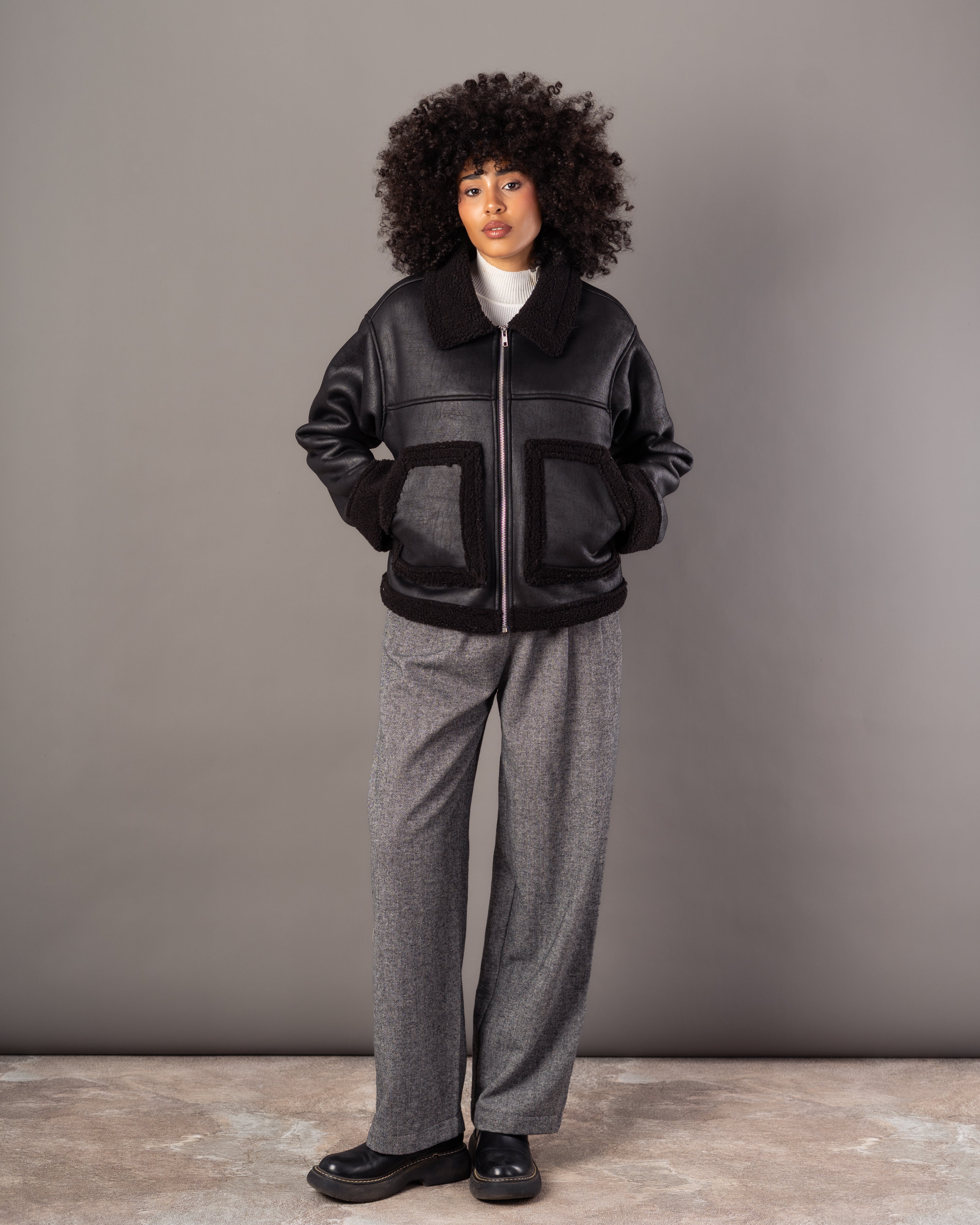 Leather Jacket – Lined (2 Pockets)