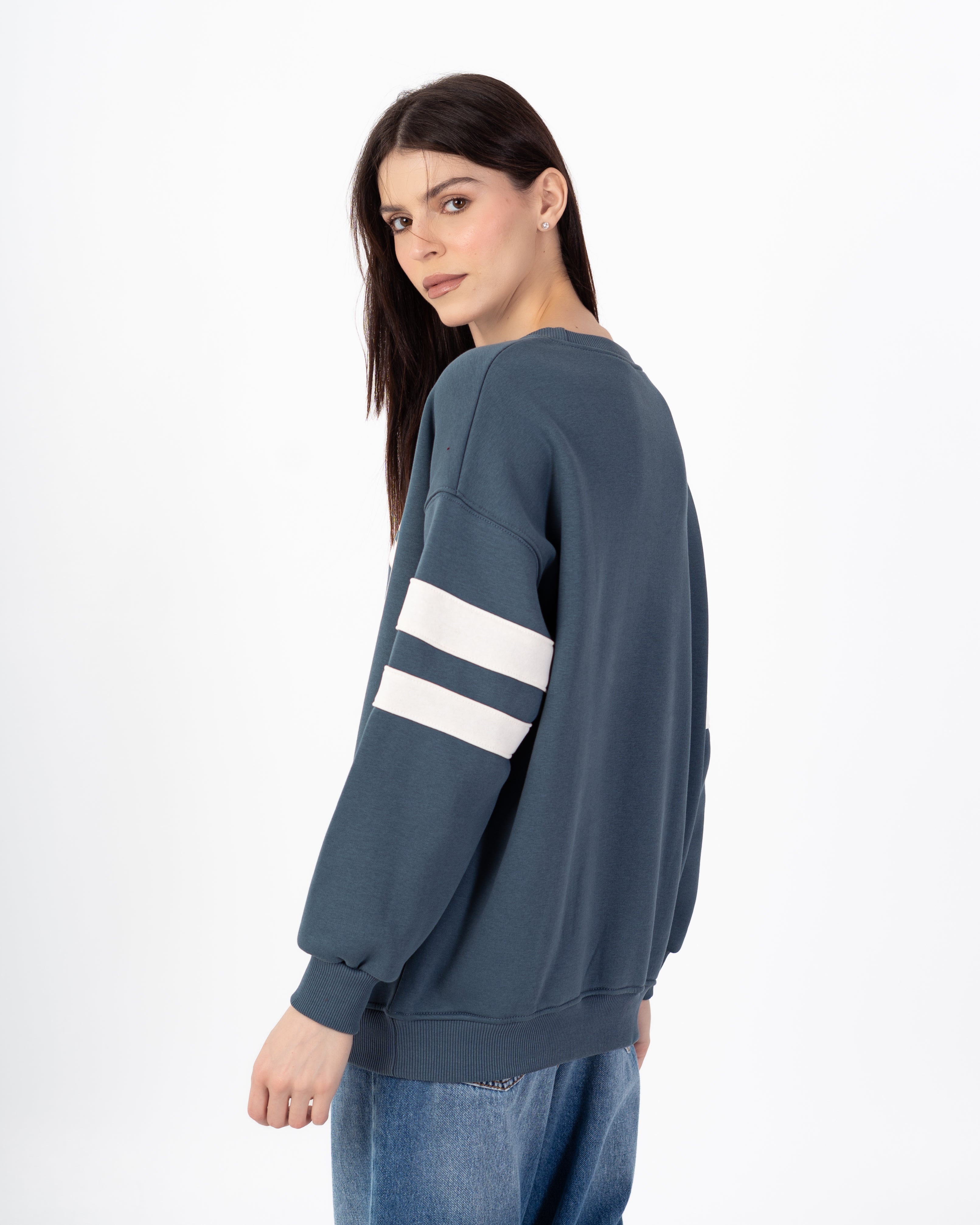 Sweatshirt – Wording Print (Shoulder Stripe)