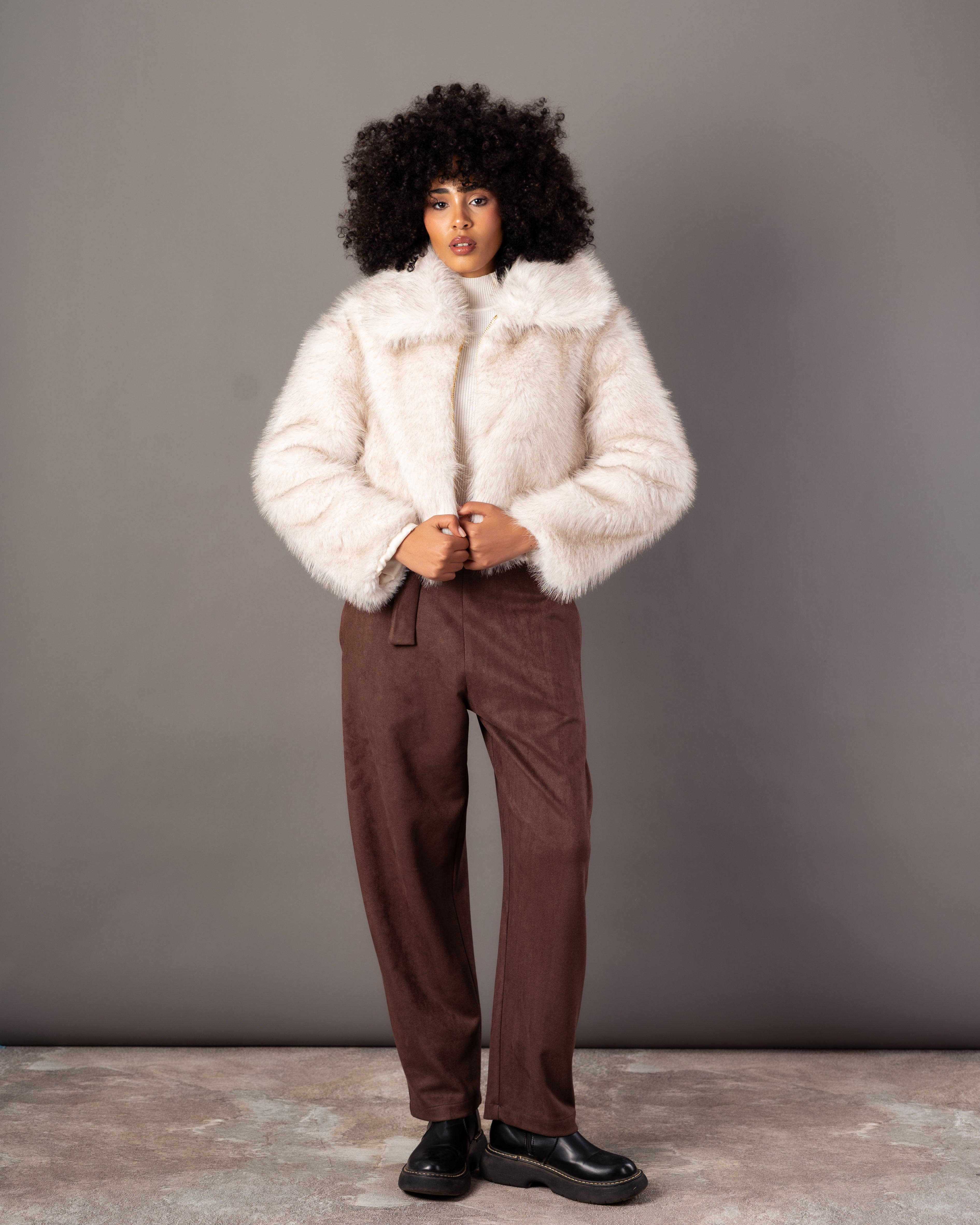 Fur Jacket – Plain (Zipper)