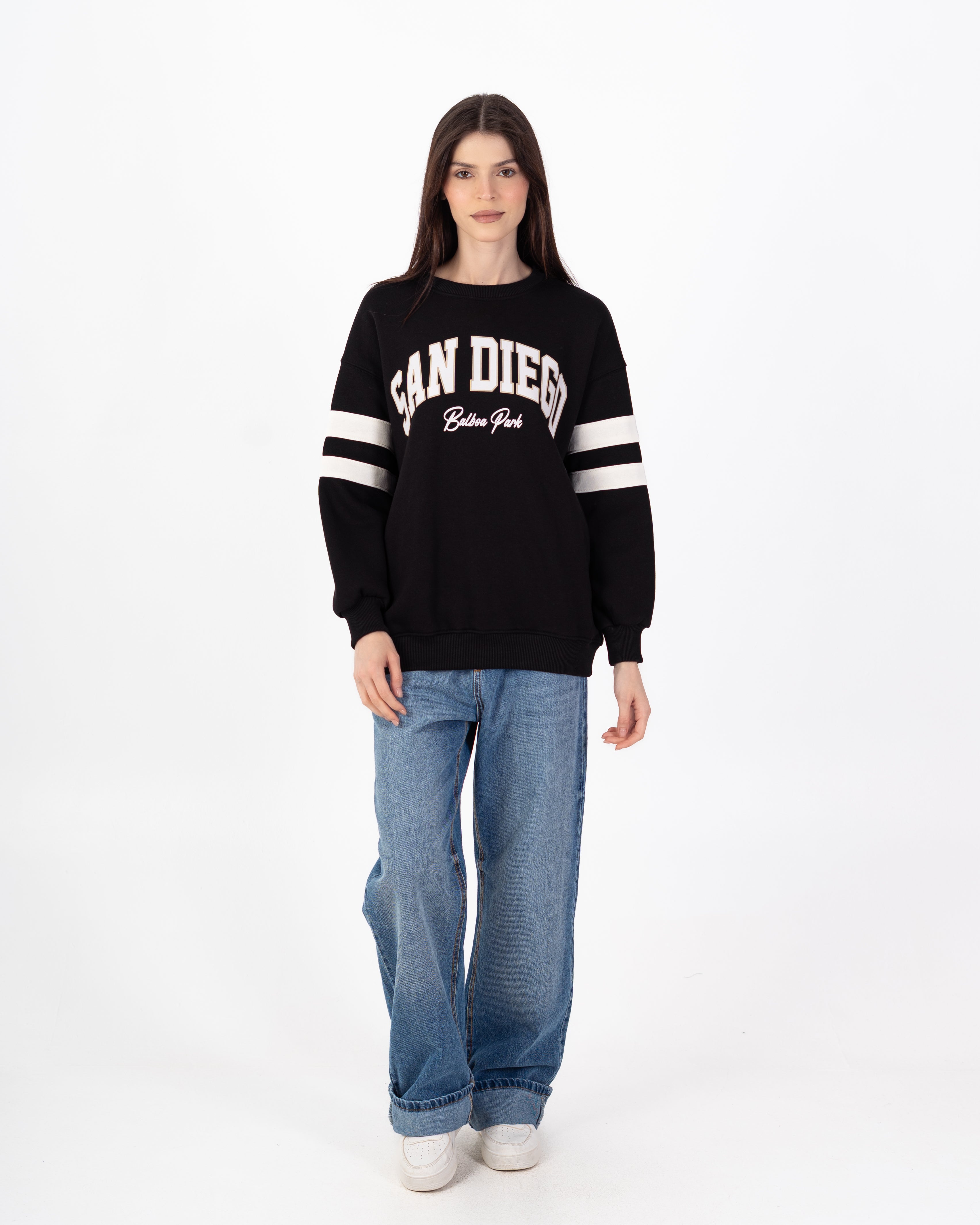 Sweatshirt – Wording Print (Shoulder Stripe)