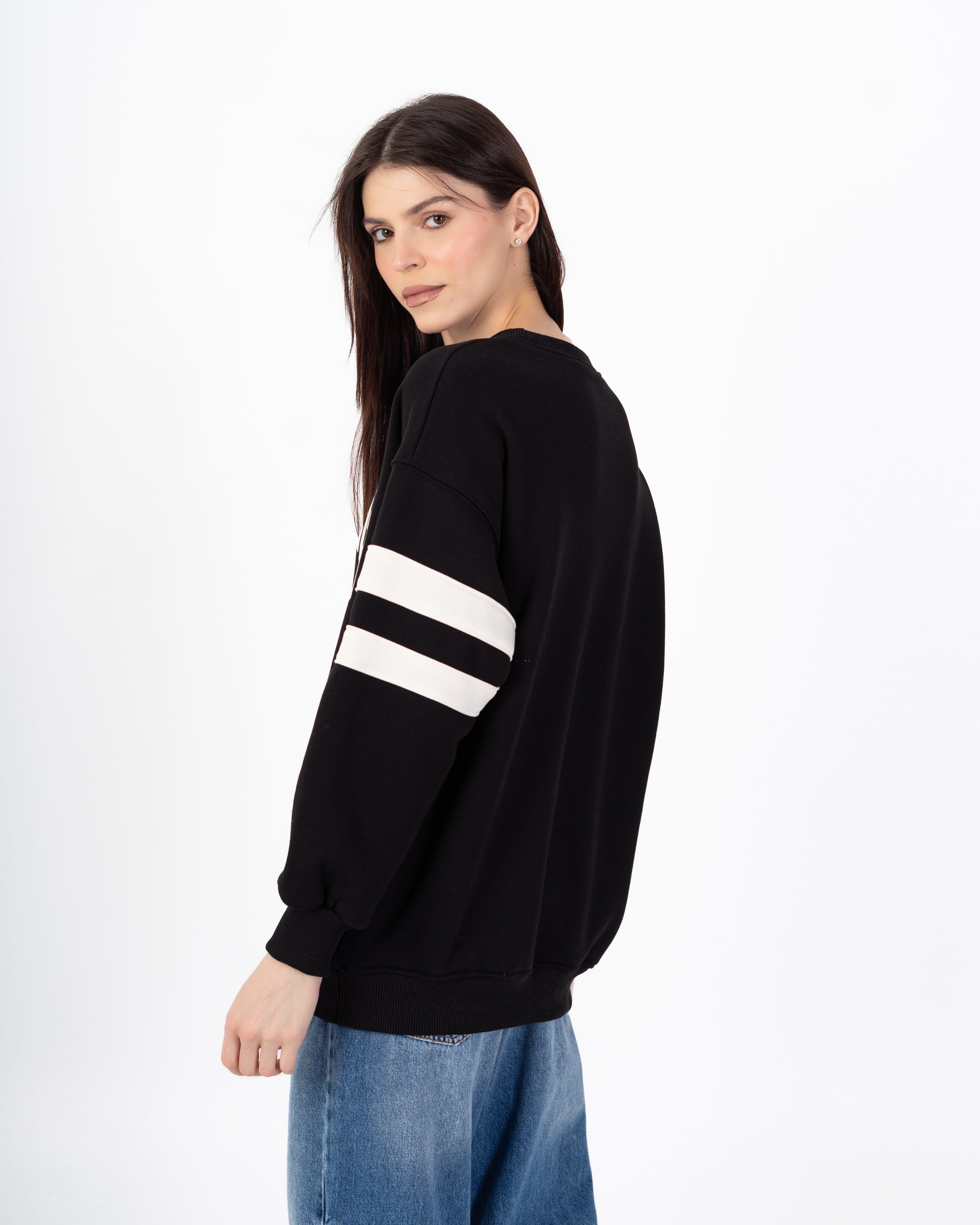 Sweatshirt – Wording Print (Shoulder Stripe)