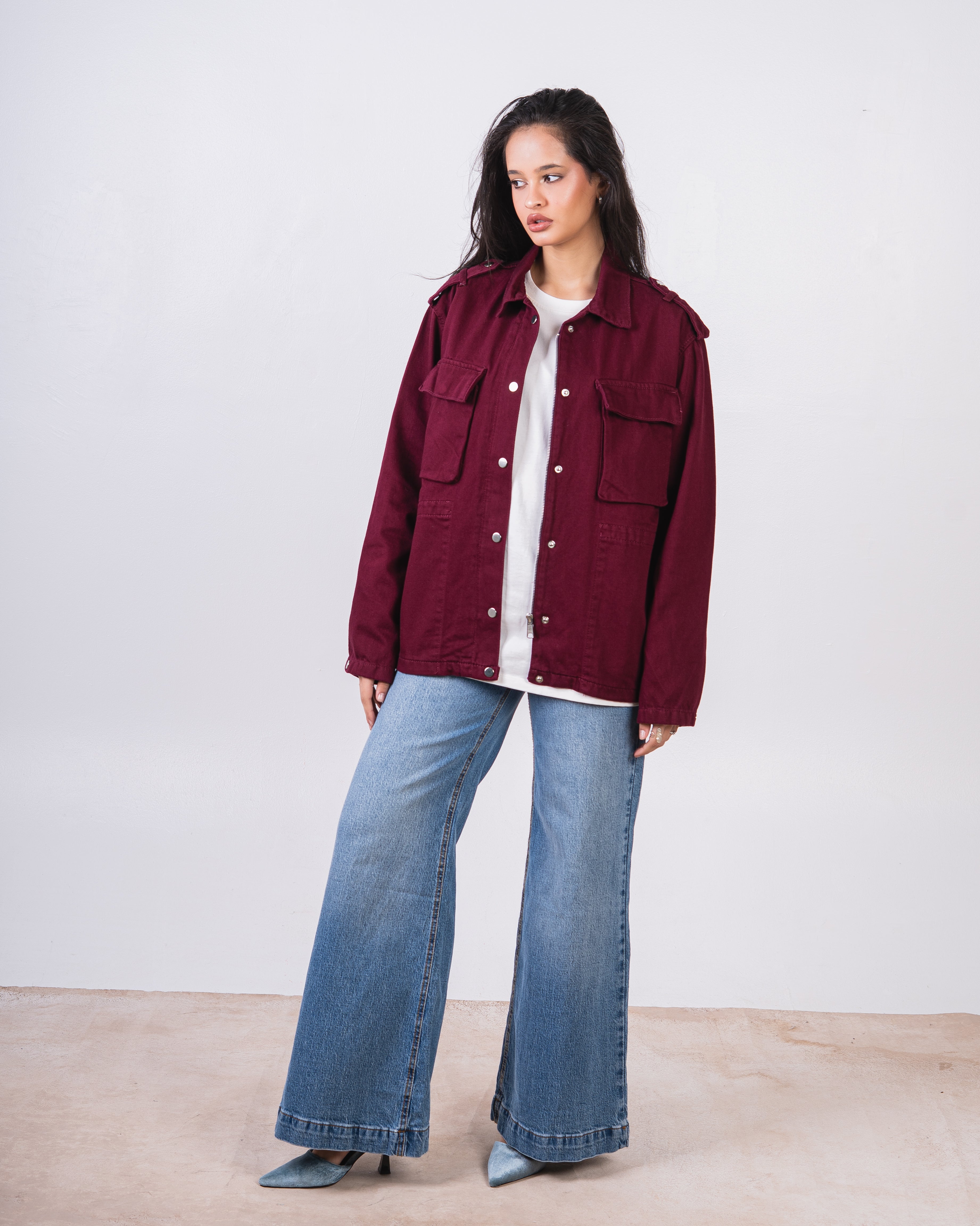 Baggy Gabardine Jacket - With Large Pockets