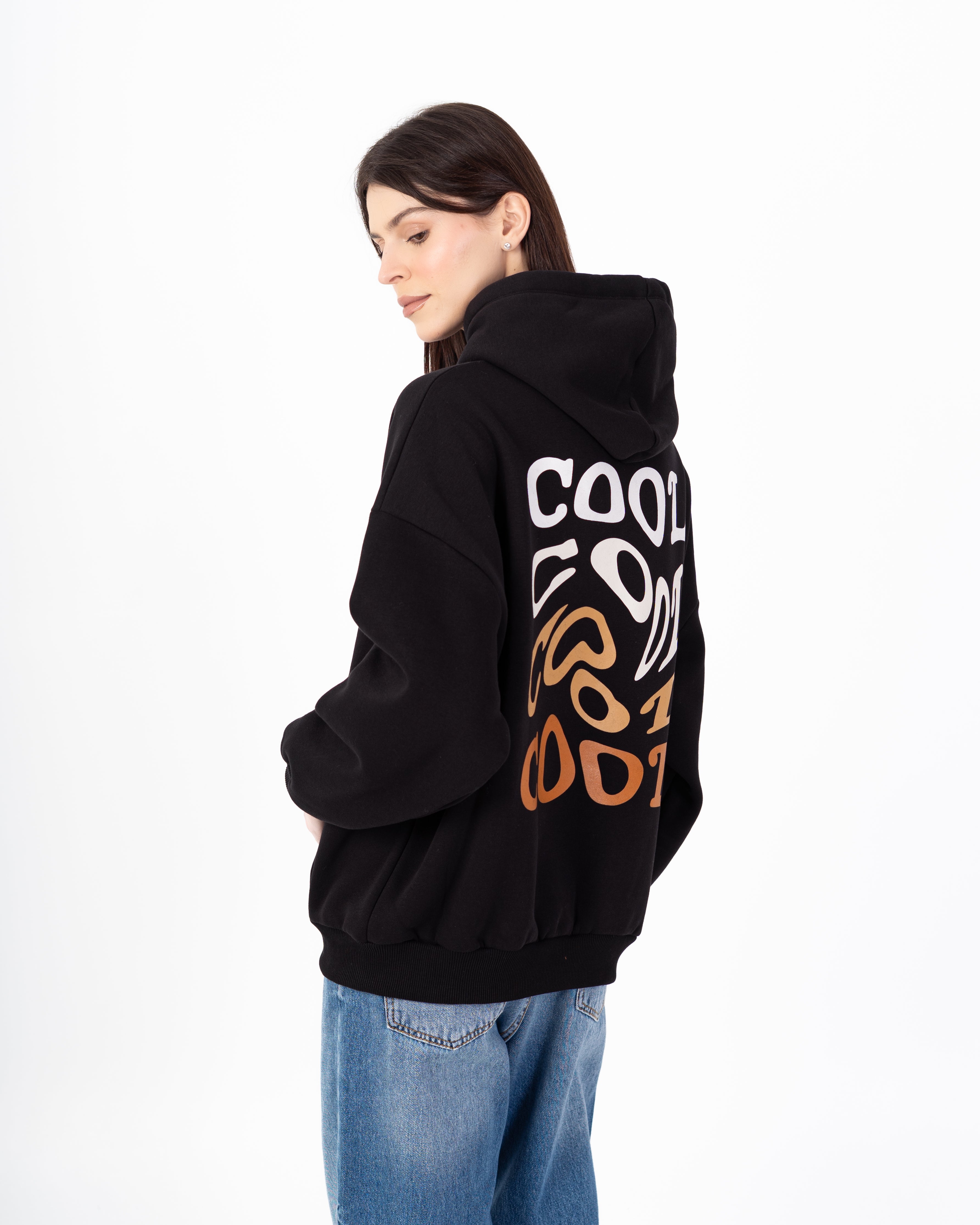 سويت شيرت – طباعة خلفية (نص مموج)