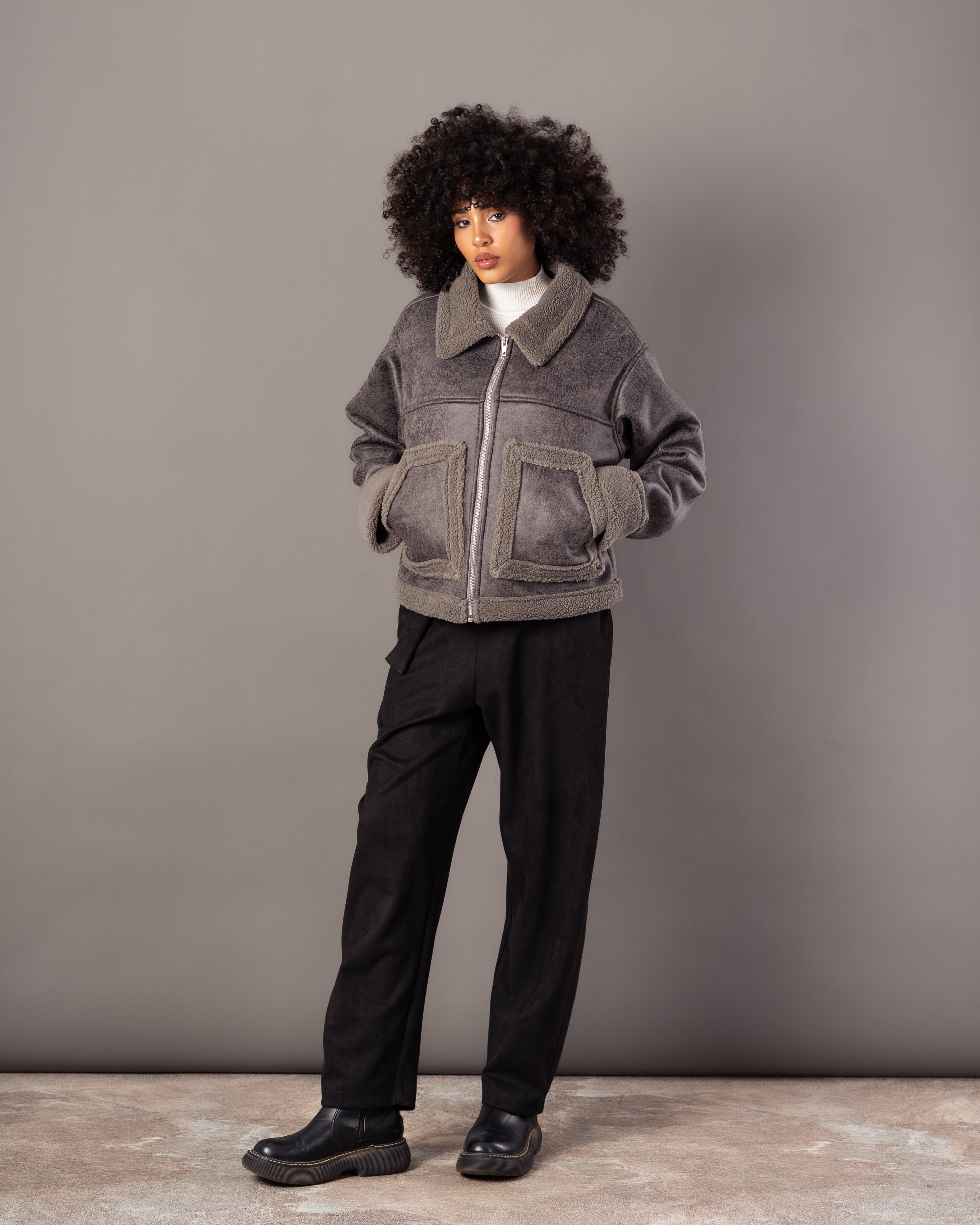 Leather Jacket – Lined (2 Pockets)