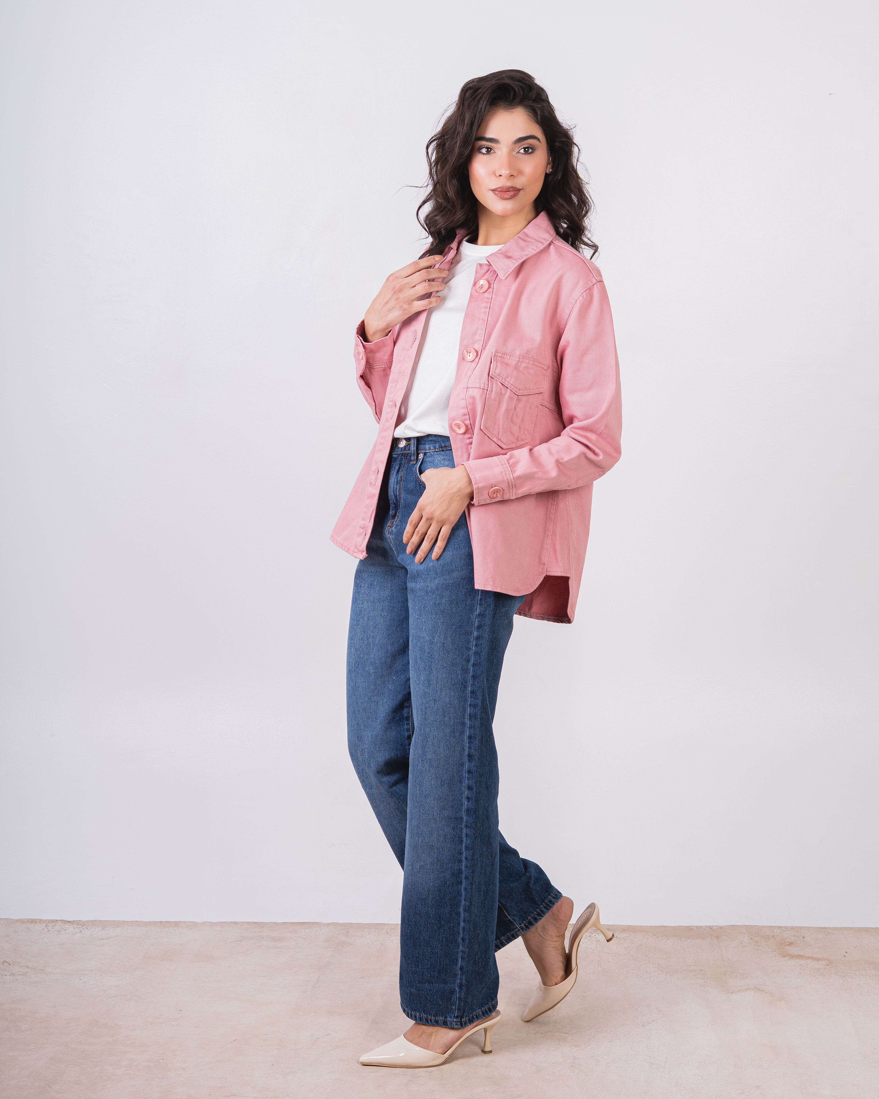 جاكيت جبردين – جيب واحد سادة
