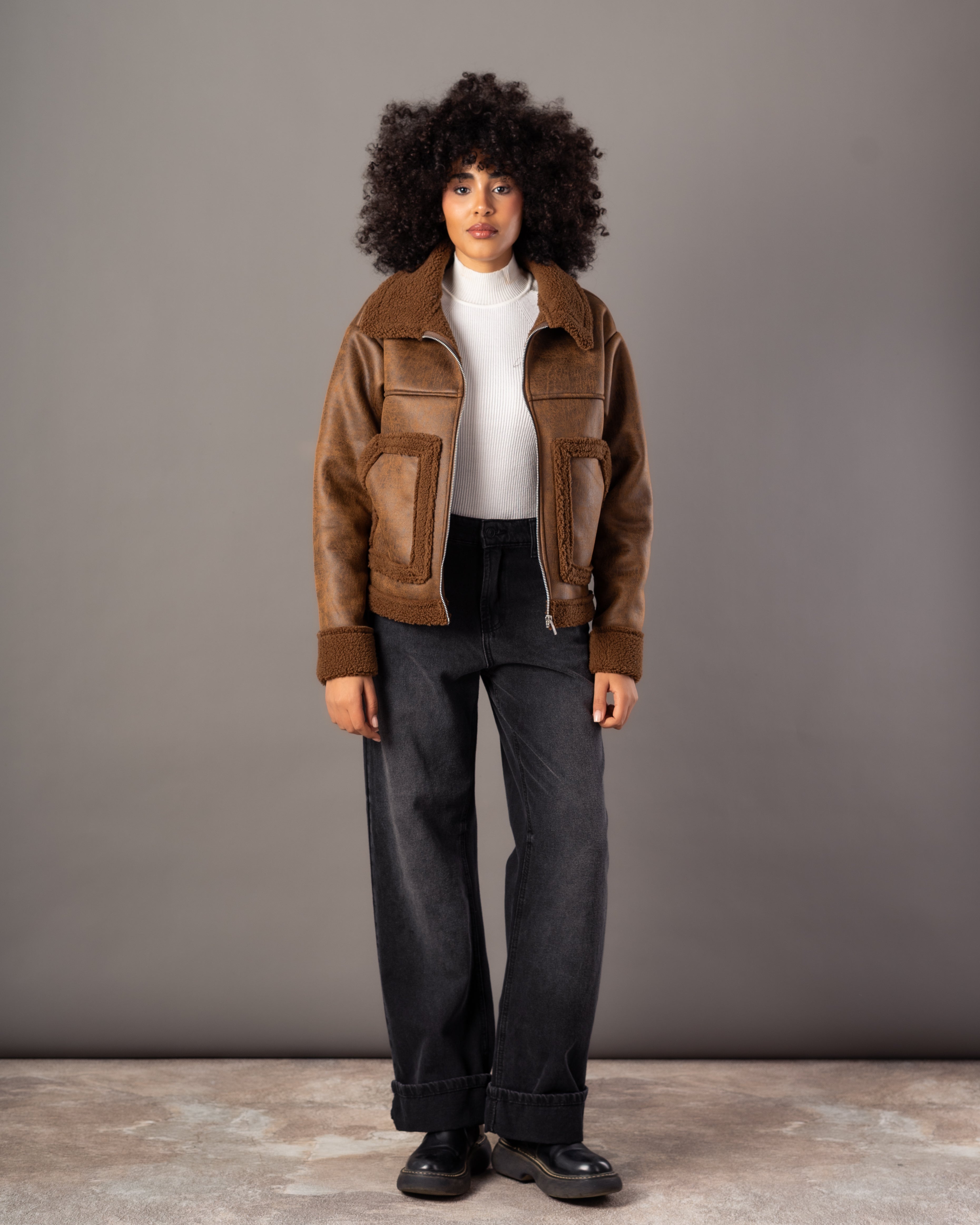 Leather Jacket – Lined (2 Pockets)