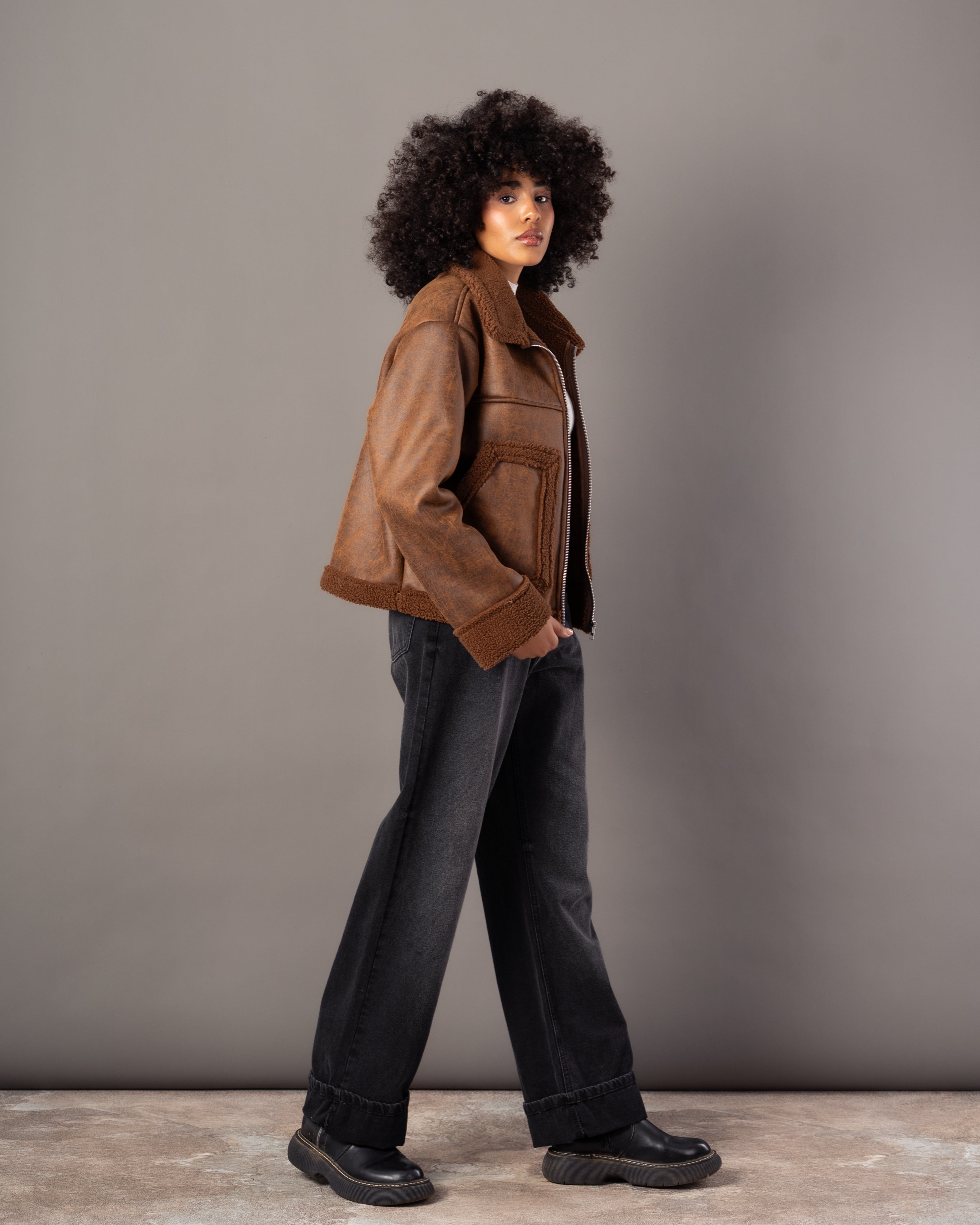 Leather Jacket – Lined (2 Pockets)