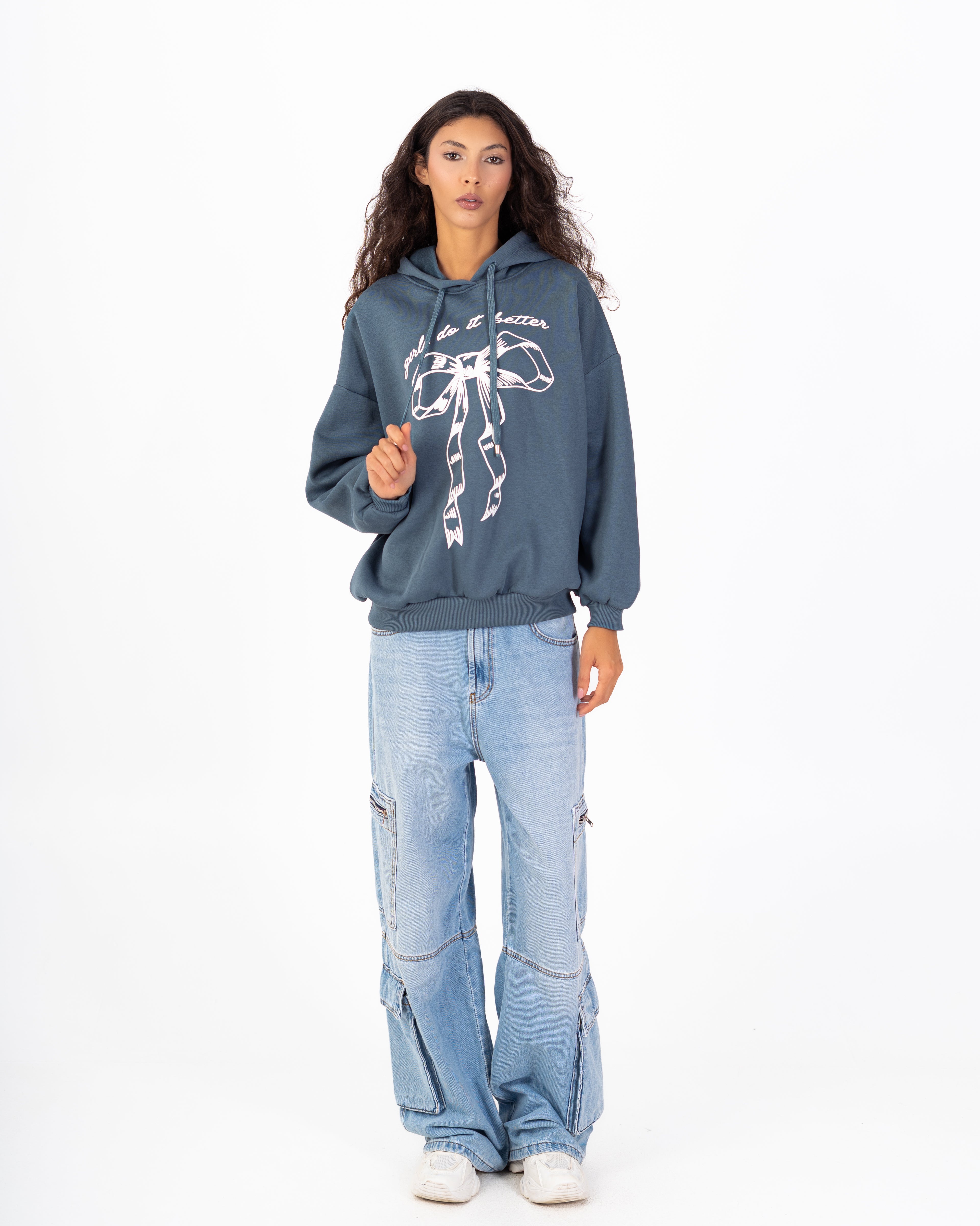 Sweatshirt – Hooded (Bow Print)
